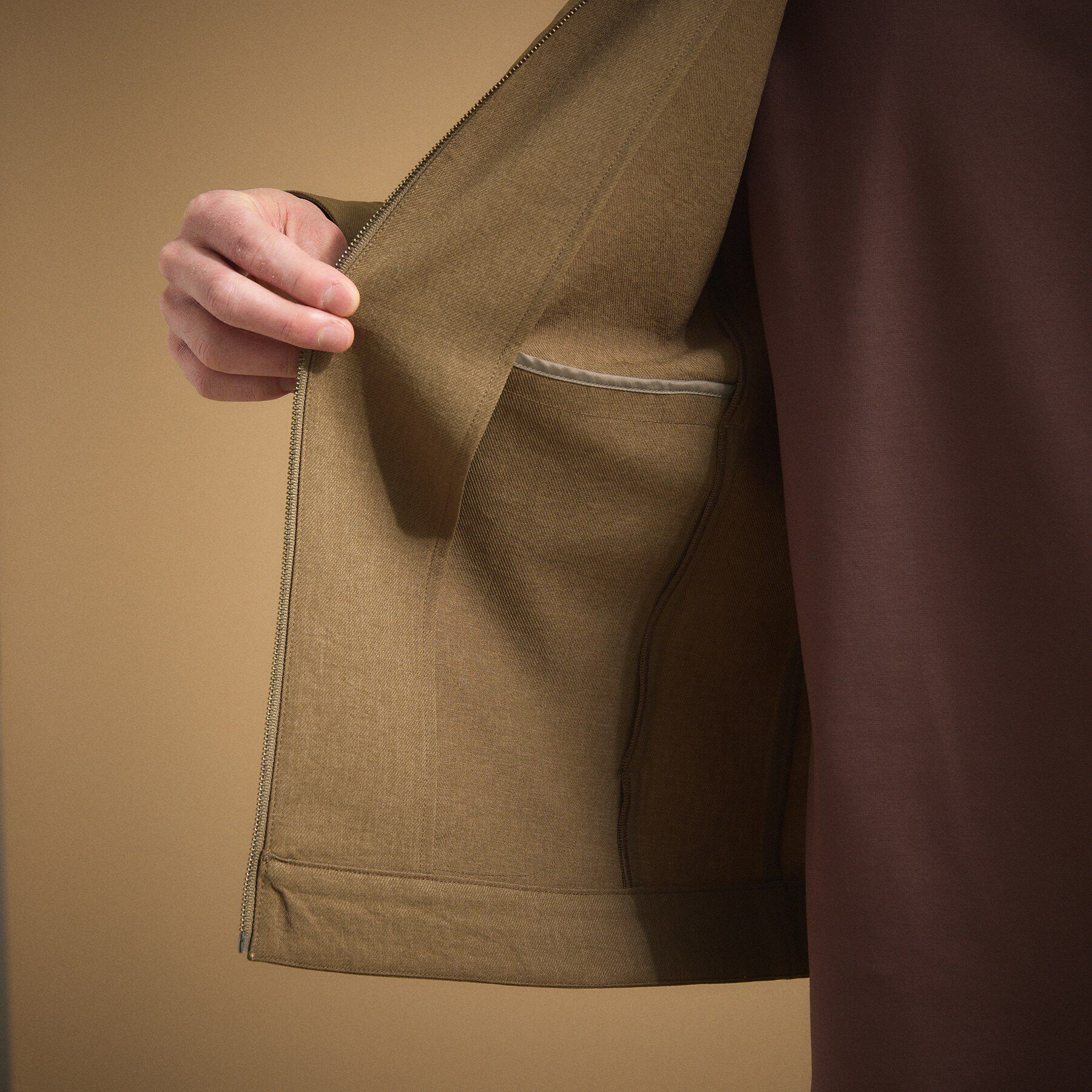 TAKEO KIKUCHI「リネンライクカルゼ リブブルゾン」|ブルゾン・スタジャン|