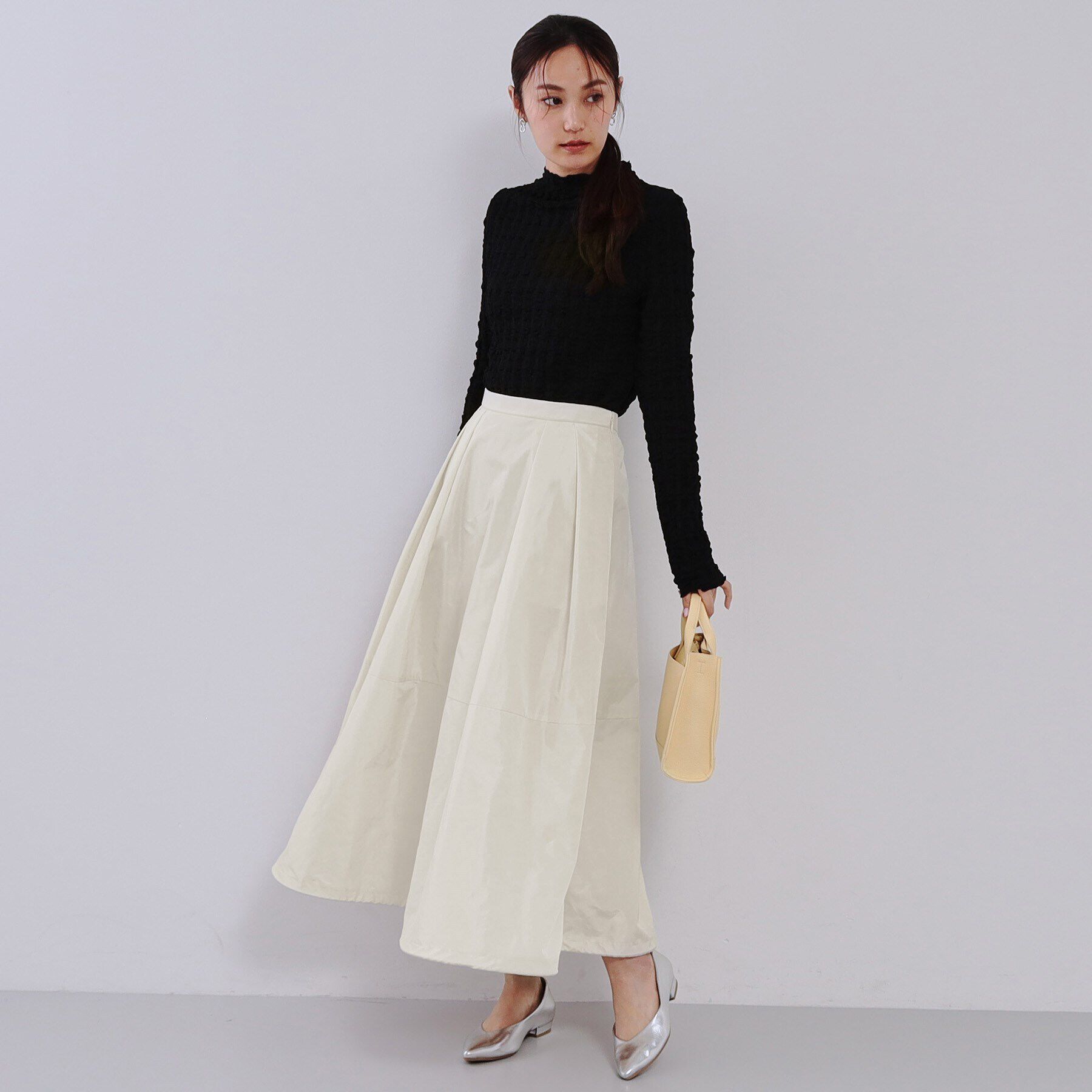 OPAQUE.CLIP「2WAYタックフレアスカート【洗濯機洗い可】」|スカート|