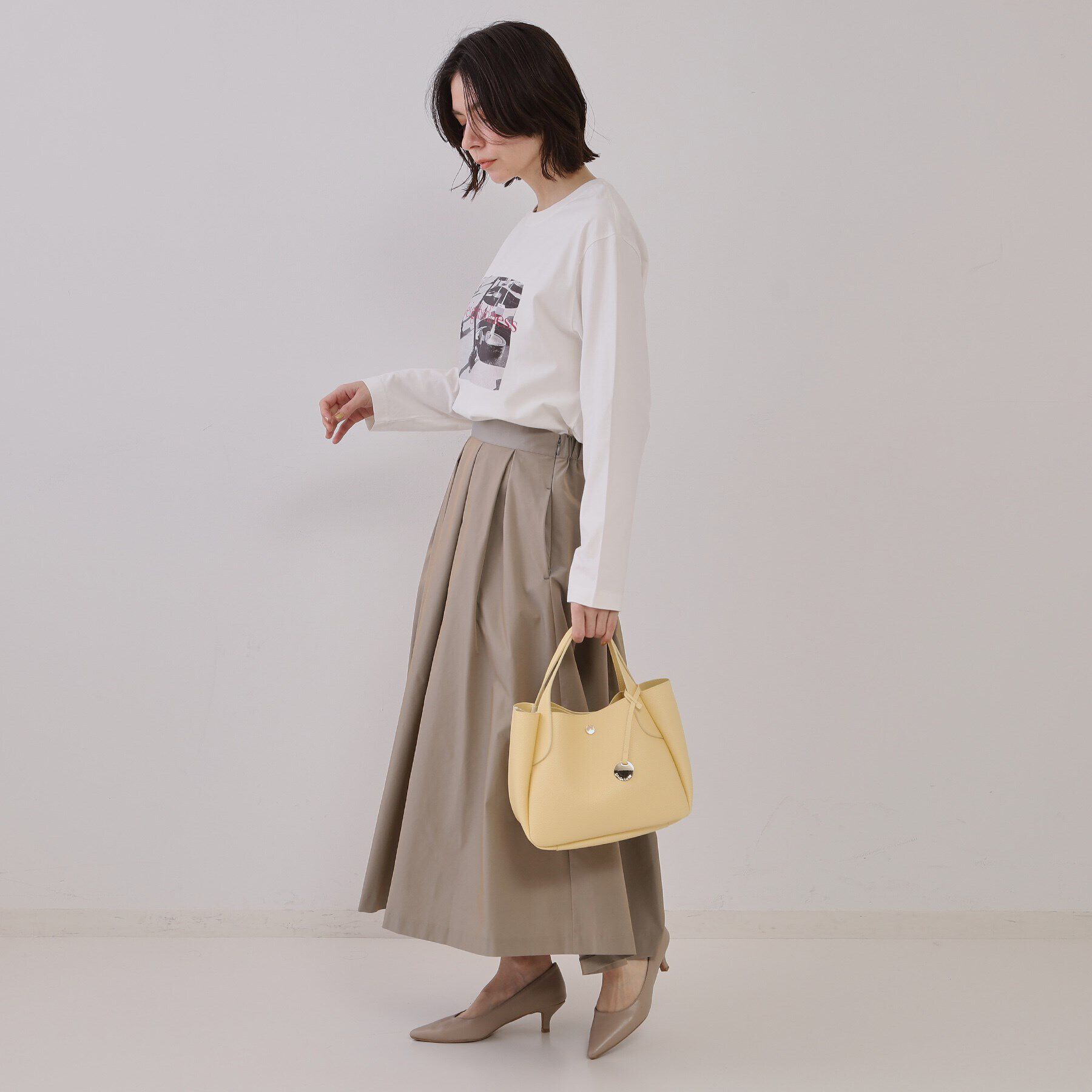 OPAQUE.CLIP「フォトプリントロングTシャツ【洗濯機洗い可】」|Tシャツ・カットソー|