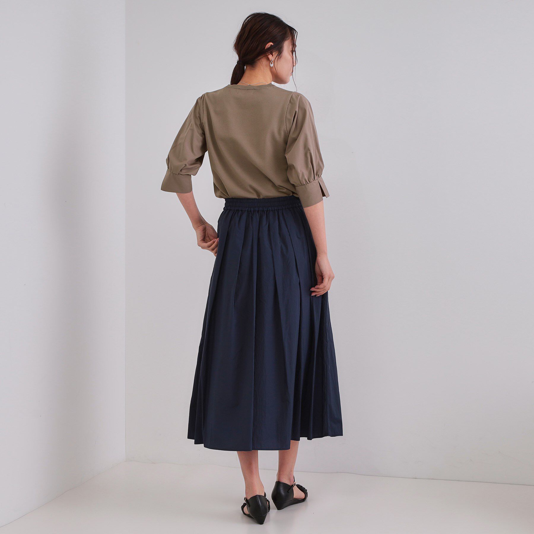 OPAQUE.CLIP「フハクスリーブドッキングニット【洗濯機洗い可】」|ニット・セーター|