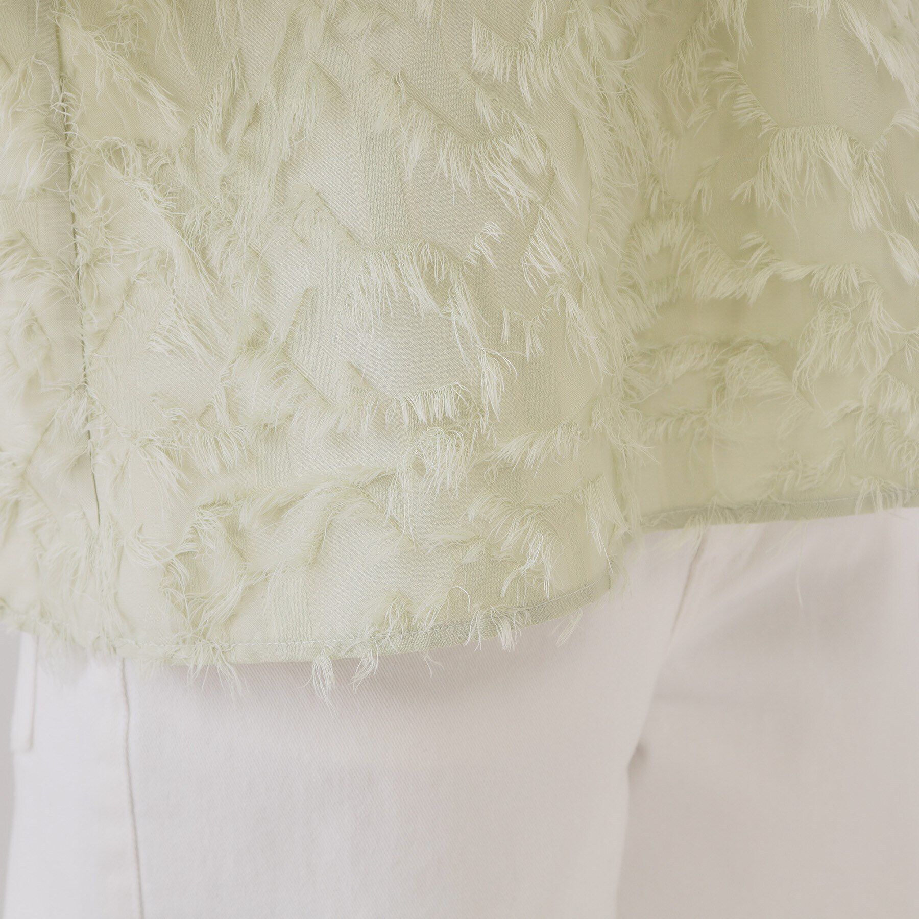 OPAQUE.CLIP「《VERY掲載》フリンジジャカードブラウス【洗濯機洗い可】」|シャツ・ブラウス|