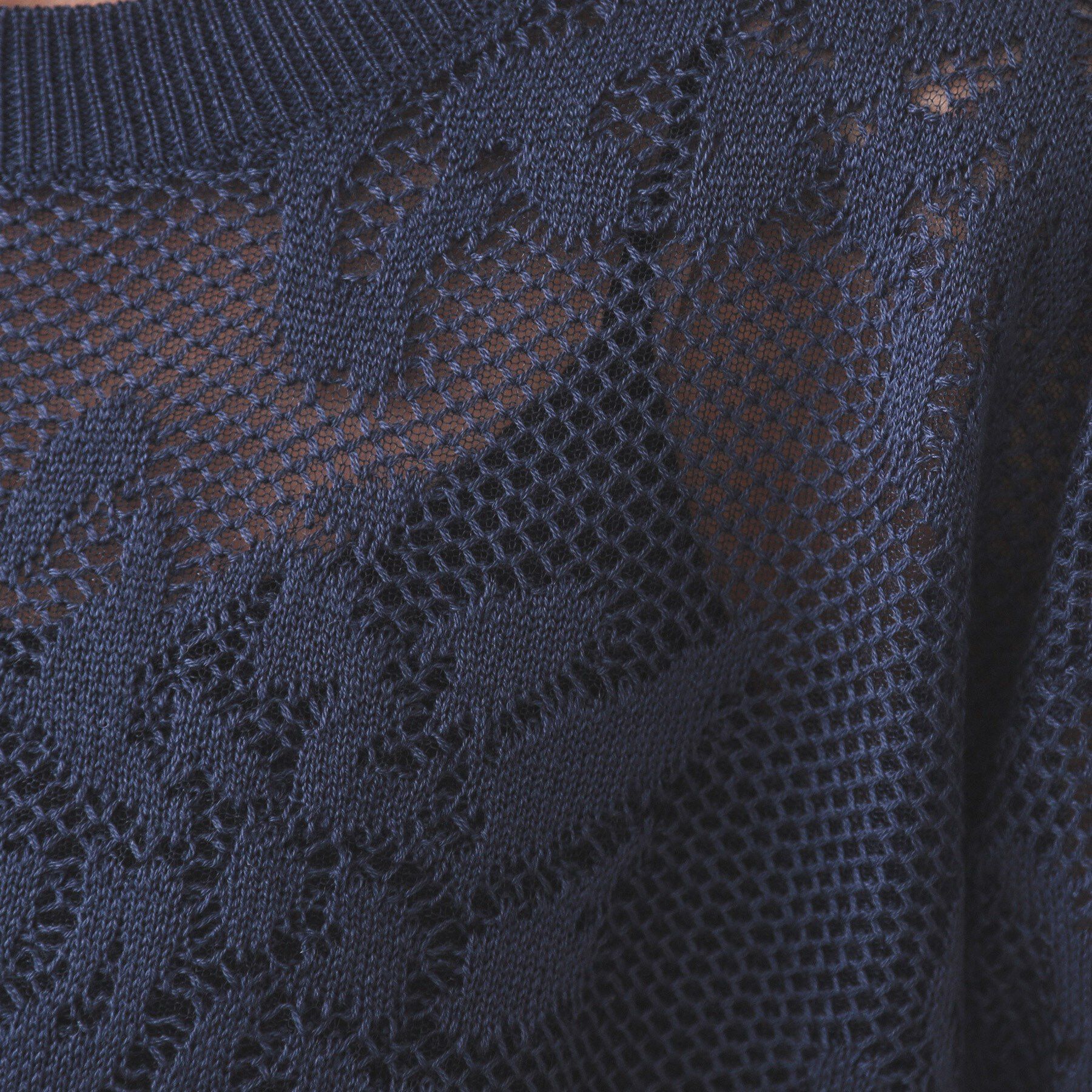 OPAQUE.CLIP「フワラー柄シアーメッシュニット【洗濯機洗い可】」|ニット・セーター|