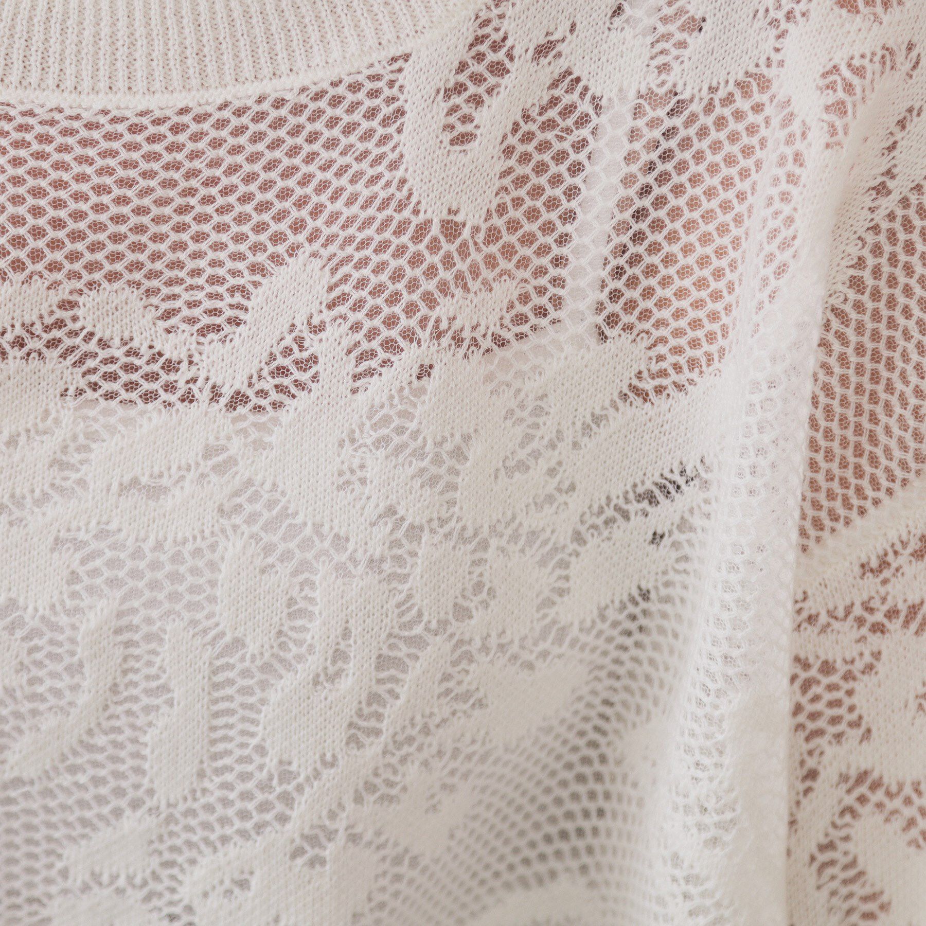 OPAQUE.CLIP「フワラー柄シアーメッシュニット【洗濯機洗い可】」|ニット・セーター|