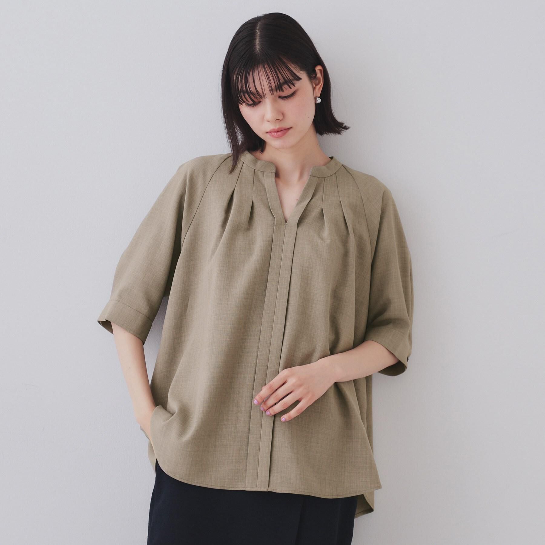 OPAQUE.CLIP「タックスキッパーブラウス【洗濯機洗い可】」|シャツ・ブラウス|