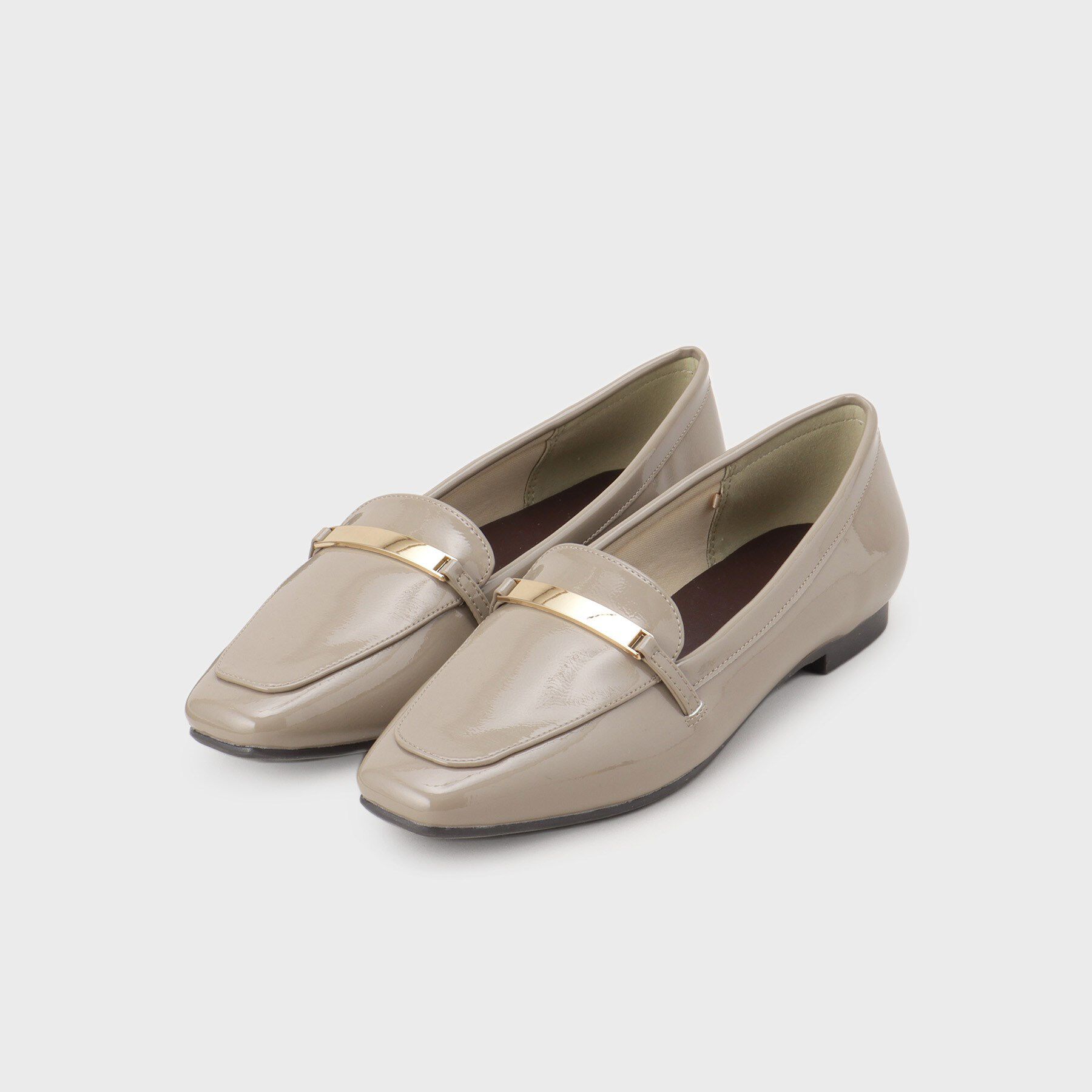 OPAQUE.CLIP「【抗菌防臭加工】メタルバーエナメルローファーシューズ」|パンプス|