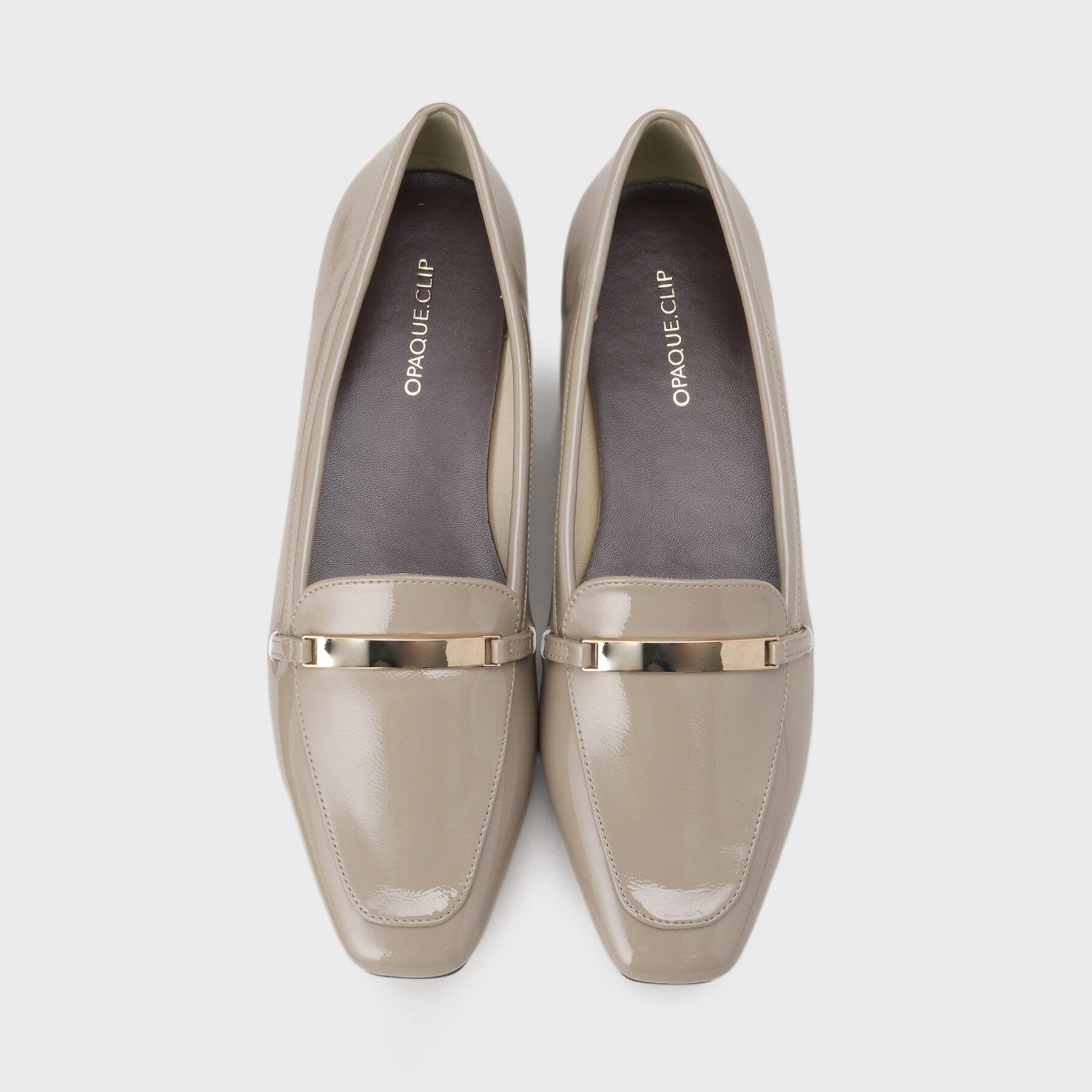 OPAQUE.CLIP「【抗菌防臭加工】メタルバーエナメルローファーシューズ」|パンプス|