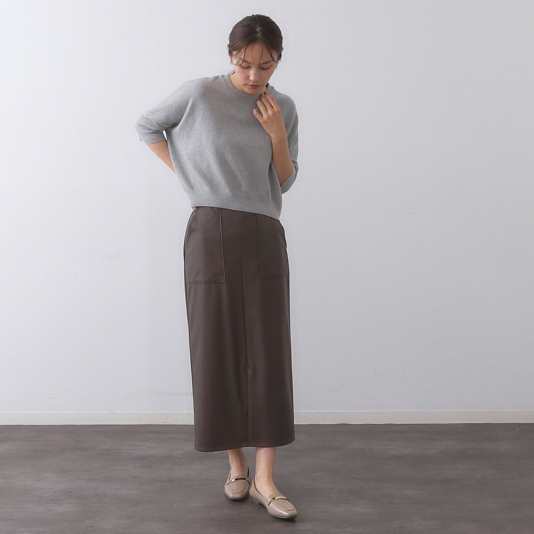 OPAQUE.CLIP「【抗菌防臭加工】メタルバーエナメルローファーシューズ」|パンプス|