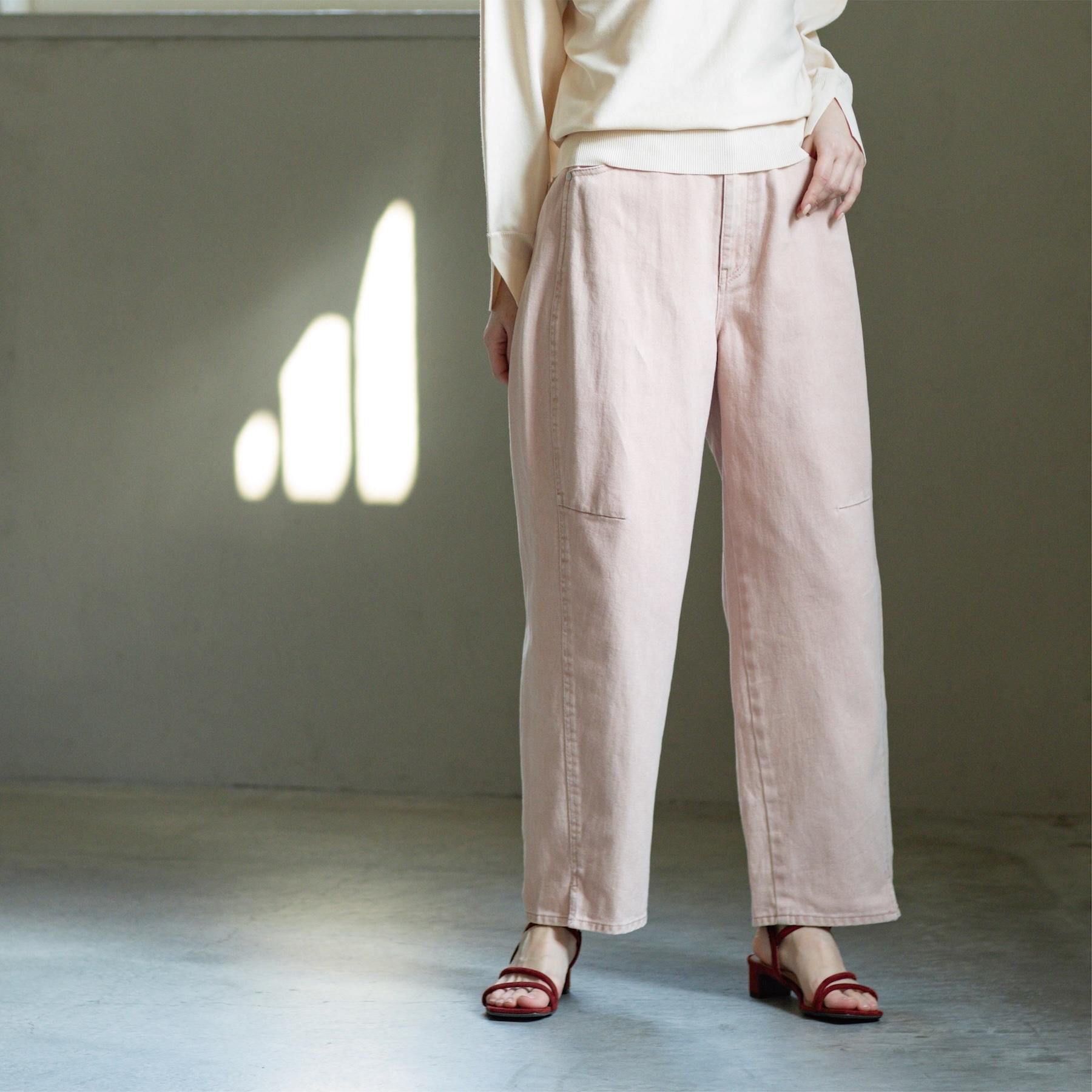 OPAQUE.CLIP「カーブシルエットカラーデニム【洗濯機OK】」|デニム|