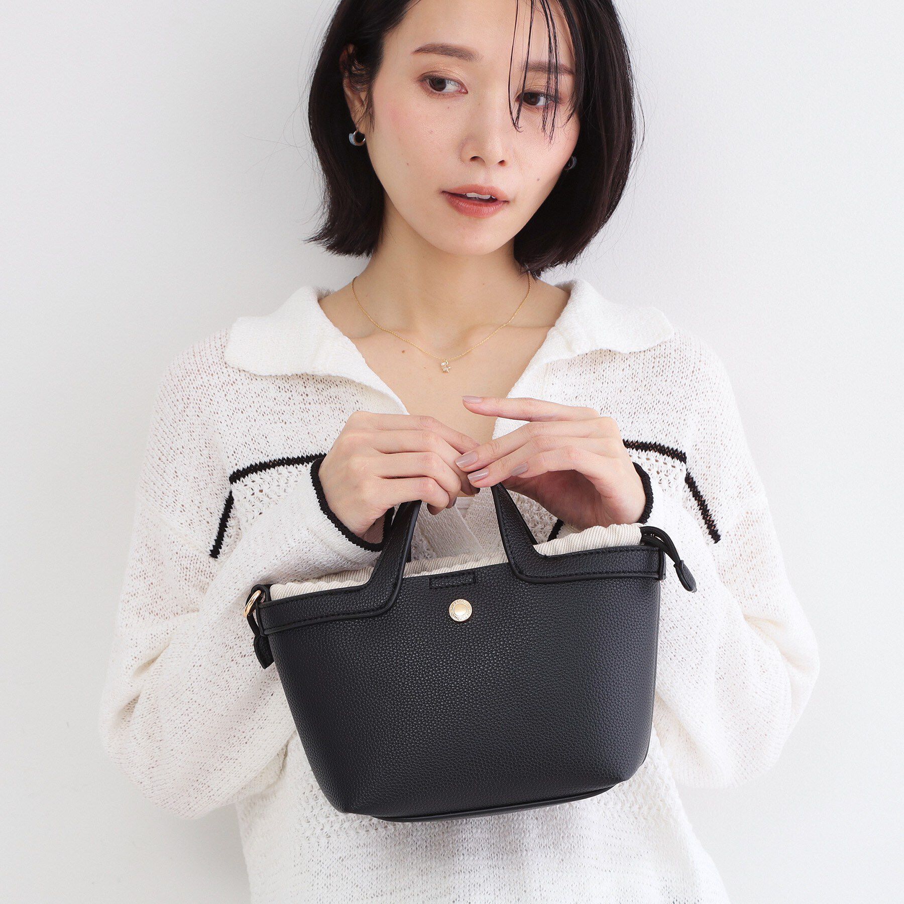 OPAQUE.CLIP「2WAY巾着付ミニトート」|ショルダー・メッセンジャー|