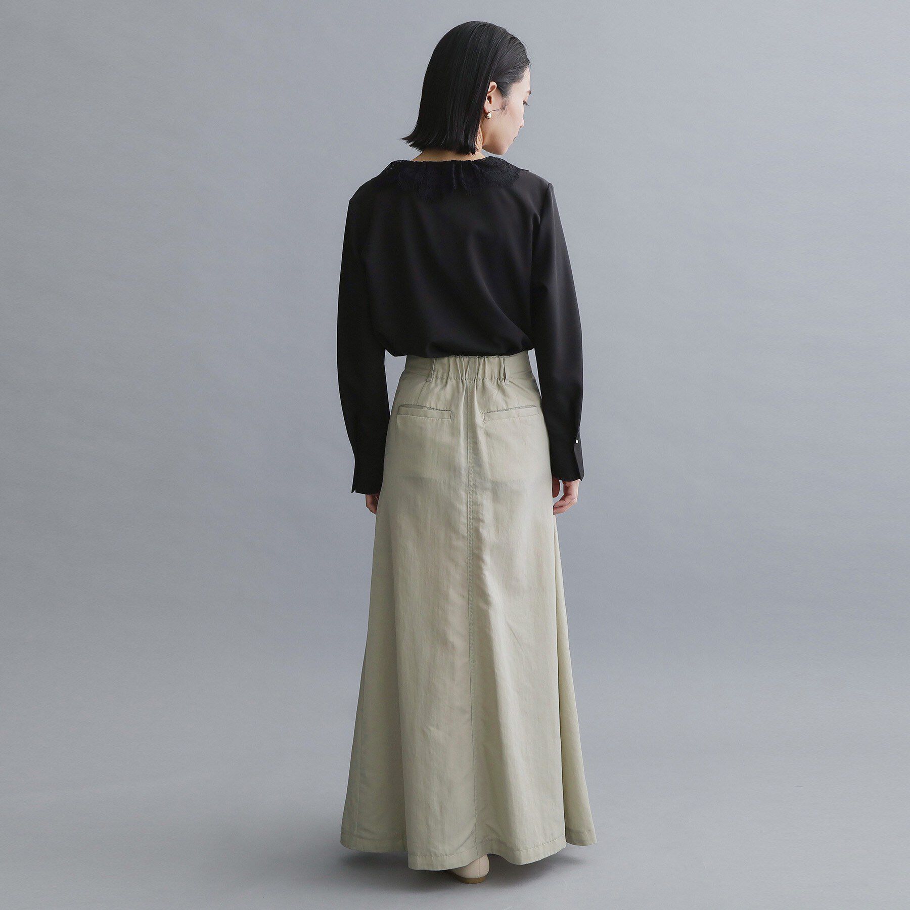 OPAQUE.CLIP「【es】サーキュラーロングフレアスカート【洗濯機OK】」|スカート|