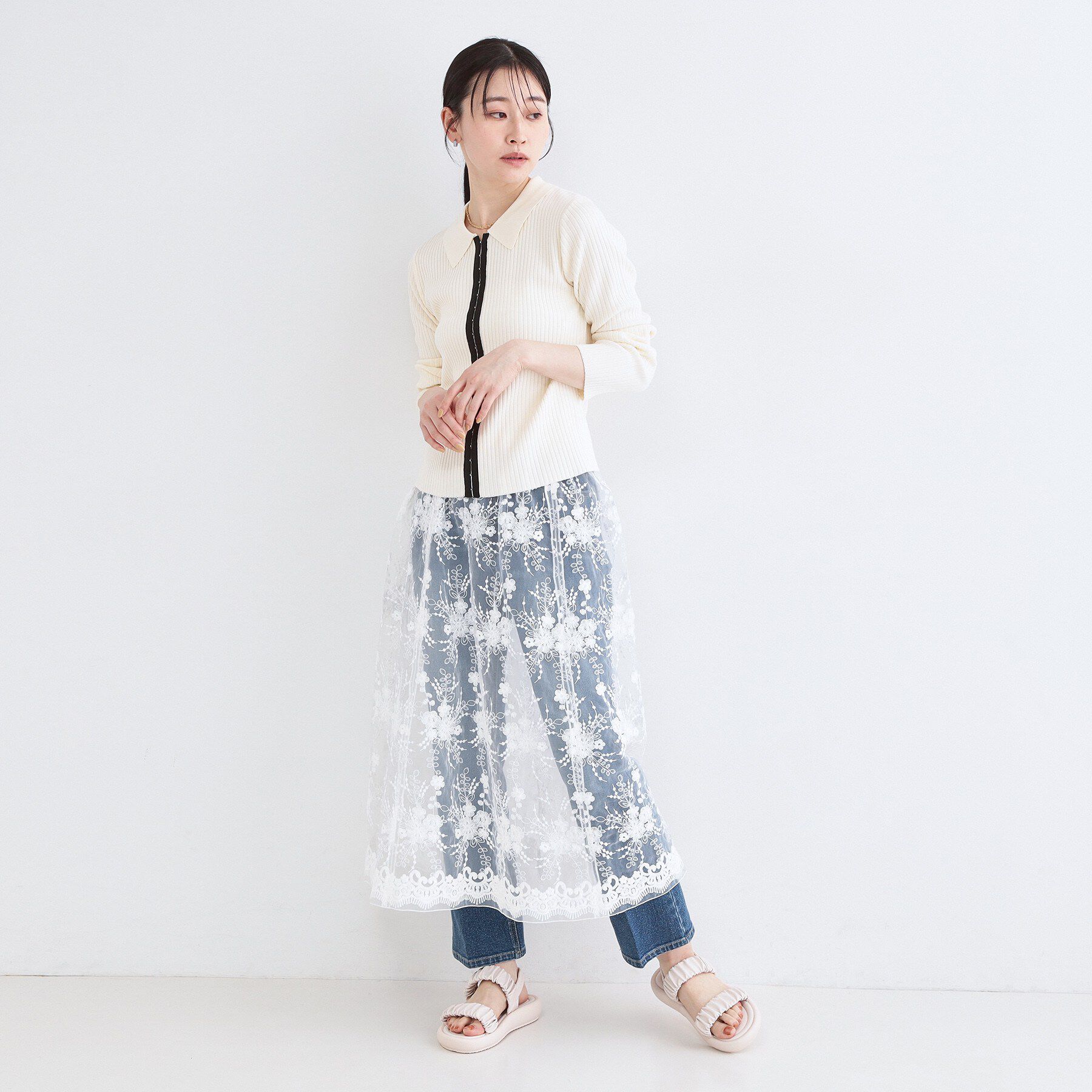 OPAQUE.CLIP「ギャザーベルトデザインサンダル」|サンダル|