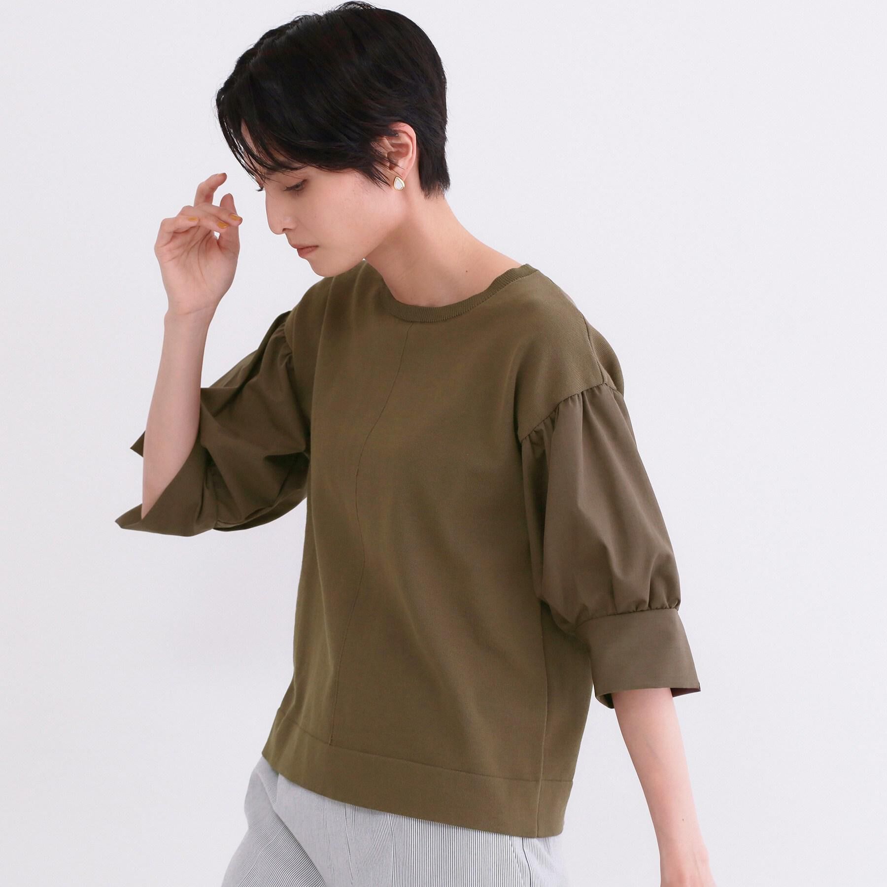 OPAQUE.CLIP「ボリュームスリーブドッキングニット」|ニット・セーター|