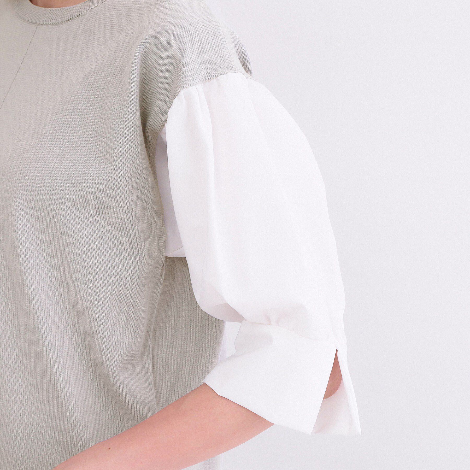 OPAQUE.CLIP「ボリュームスリーブドッキングニット」|ニット・セーター|