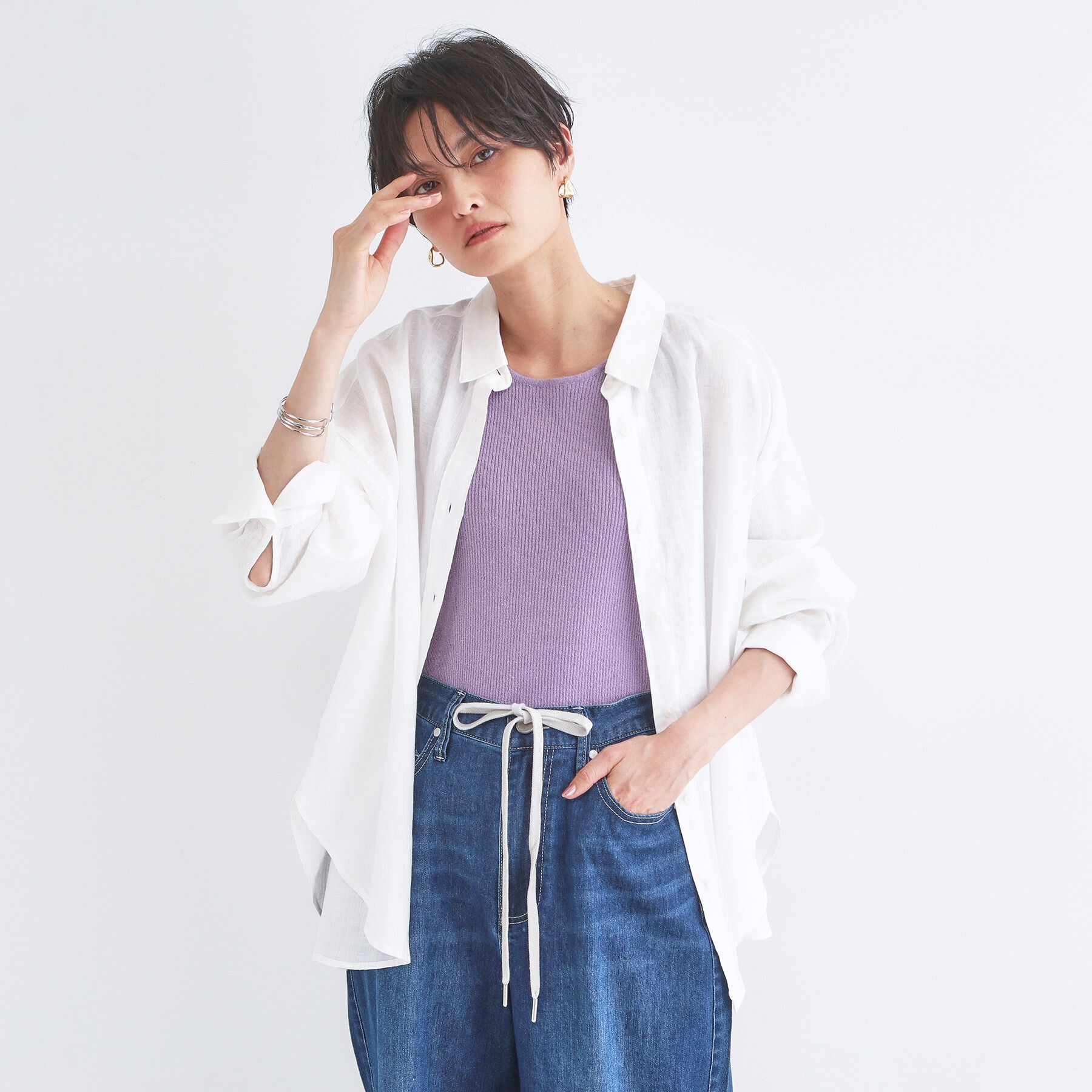 OPAQUE.CLIP「フレンチリネンシャツ【洗濯機OK】」|シャツ・ブラウス|