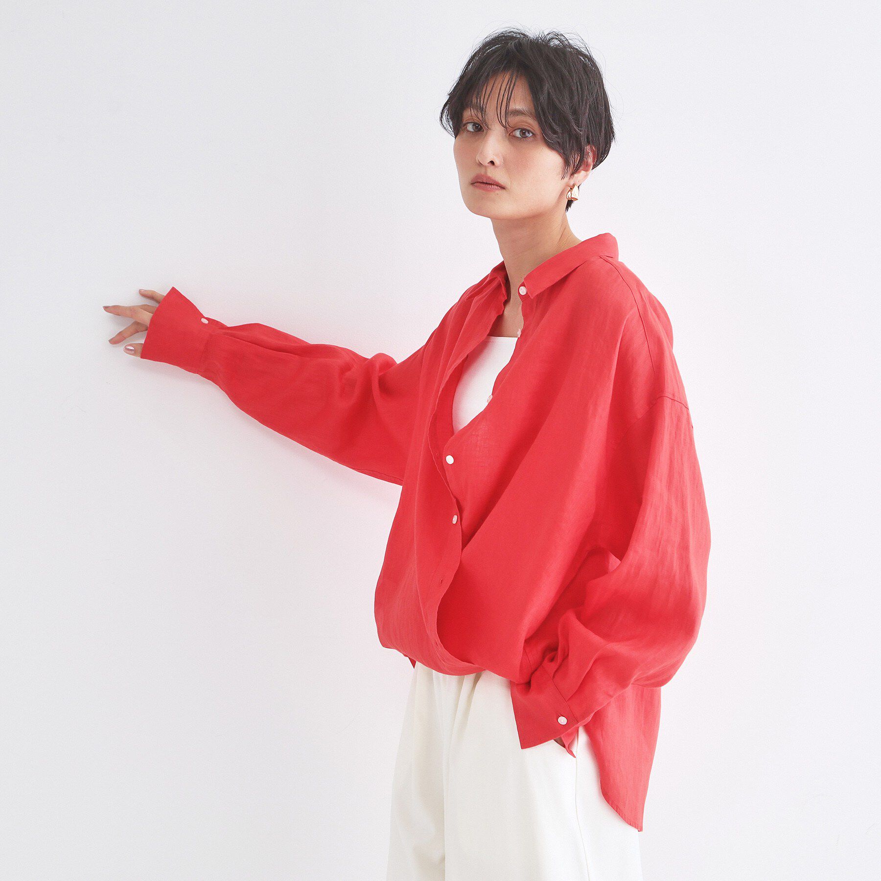 OPAQUE.CLIP「フレンチリネンシャツ【洗濯機OK】」|シャツ・ブラウス|