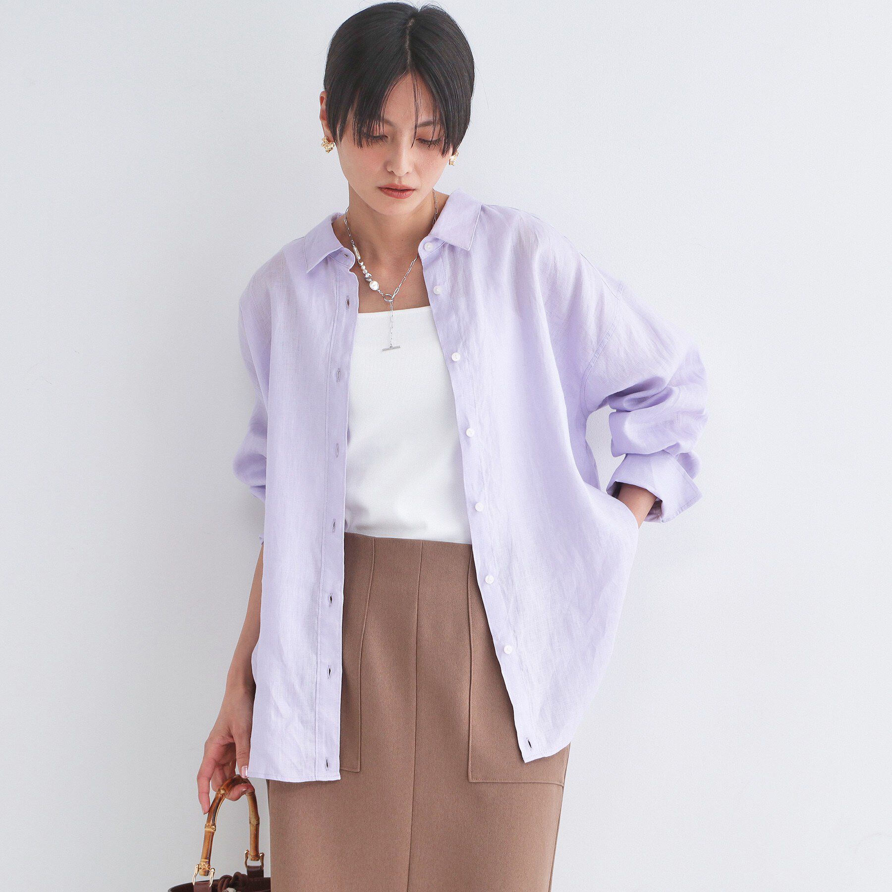 OPAQUE.CLIP「フレンチリネンシャツ【洗濯機OK】」|シャツ・ブラウス|