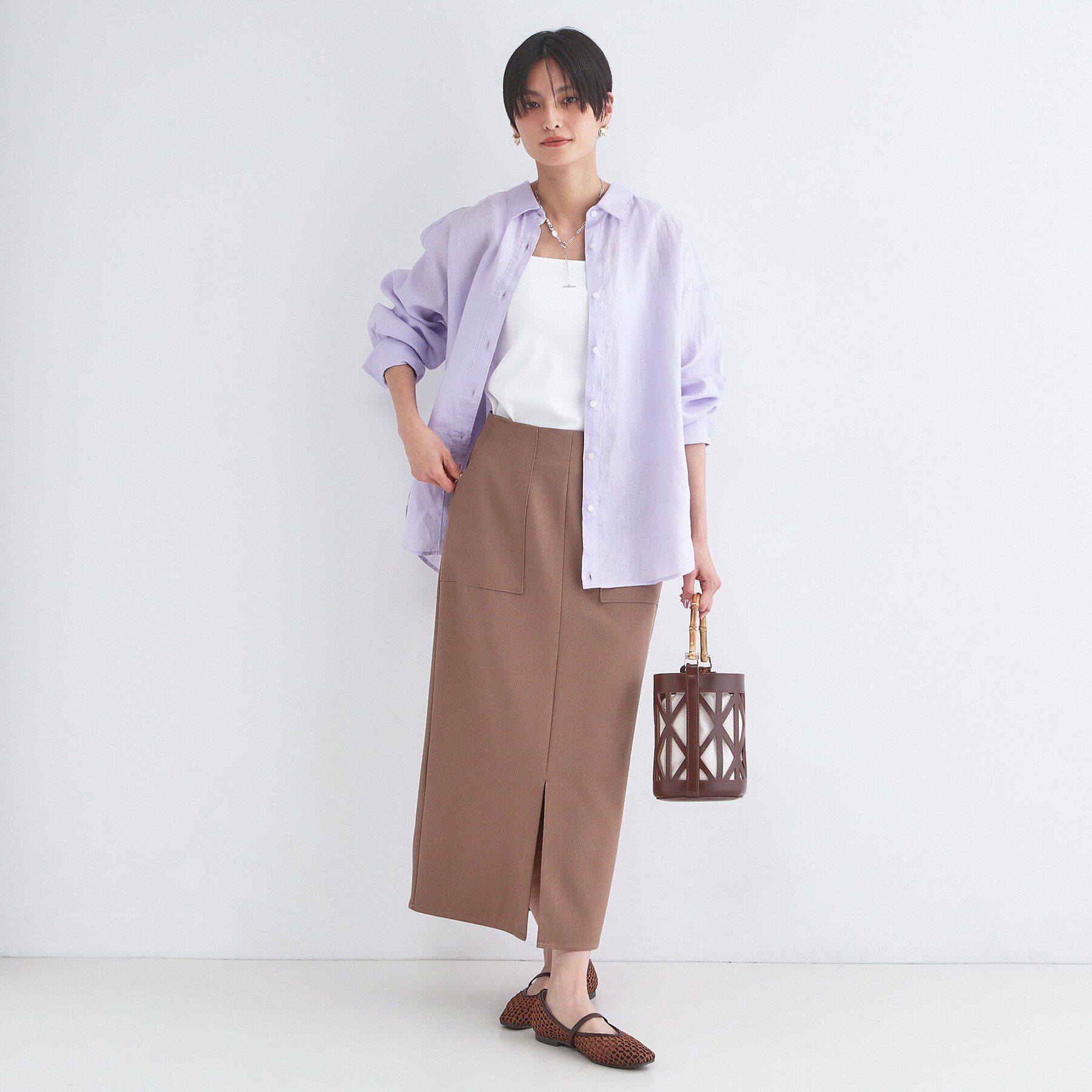 OPAQUE.CLIP「フレンチリネンシャツ【洗濯機OK】」|シャツ・ブラウス|