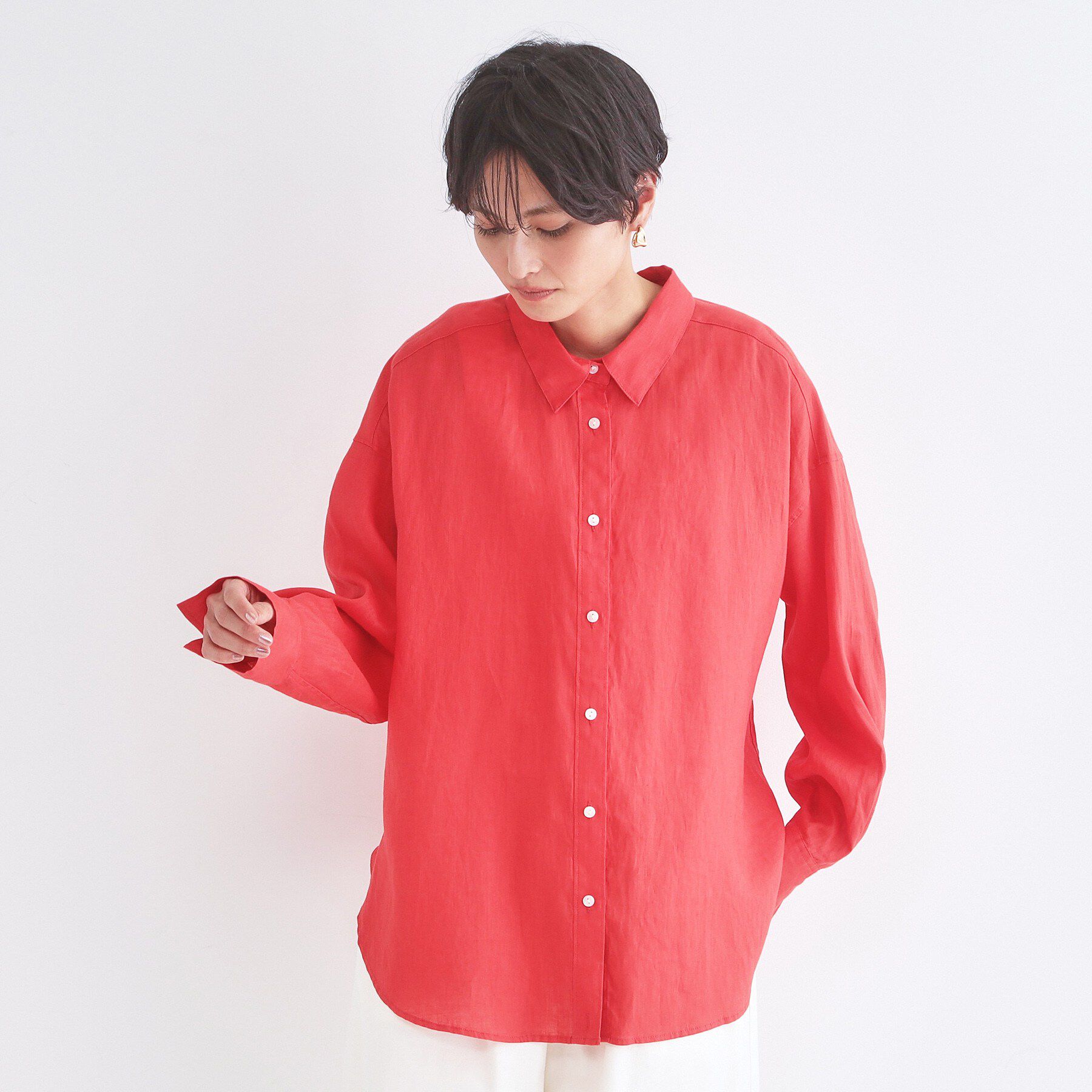 OPAQUE.CLIP「フレンチリネンシャツ【洗濯機OK】」|シャツ・ブラウス|