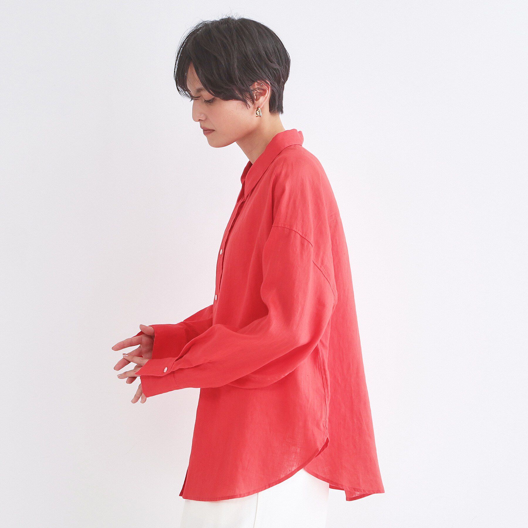 OPAQUE.CLIP「フレンチリネンシャツ【洗濯機OK】」|シャツ・ブラウス|