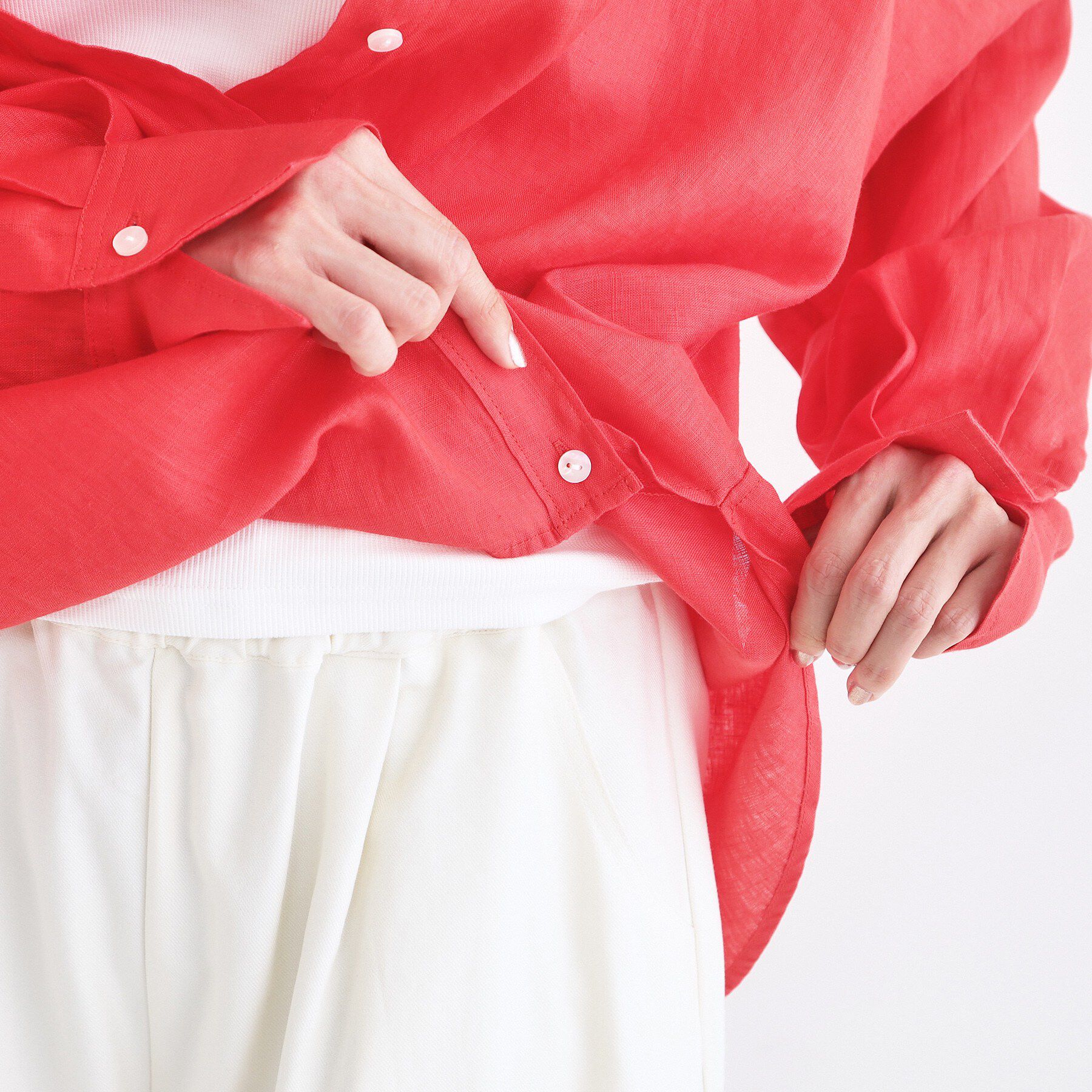 OPAQUE.CLIP「フレンチリネンシャツ【洗濯機OK】」|シャツ・ブラウス|