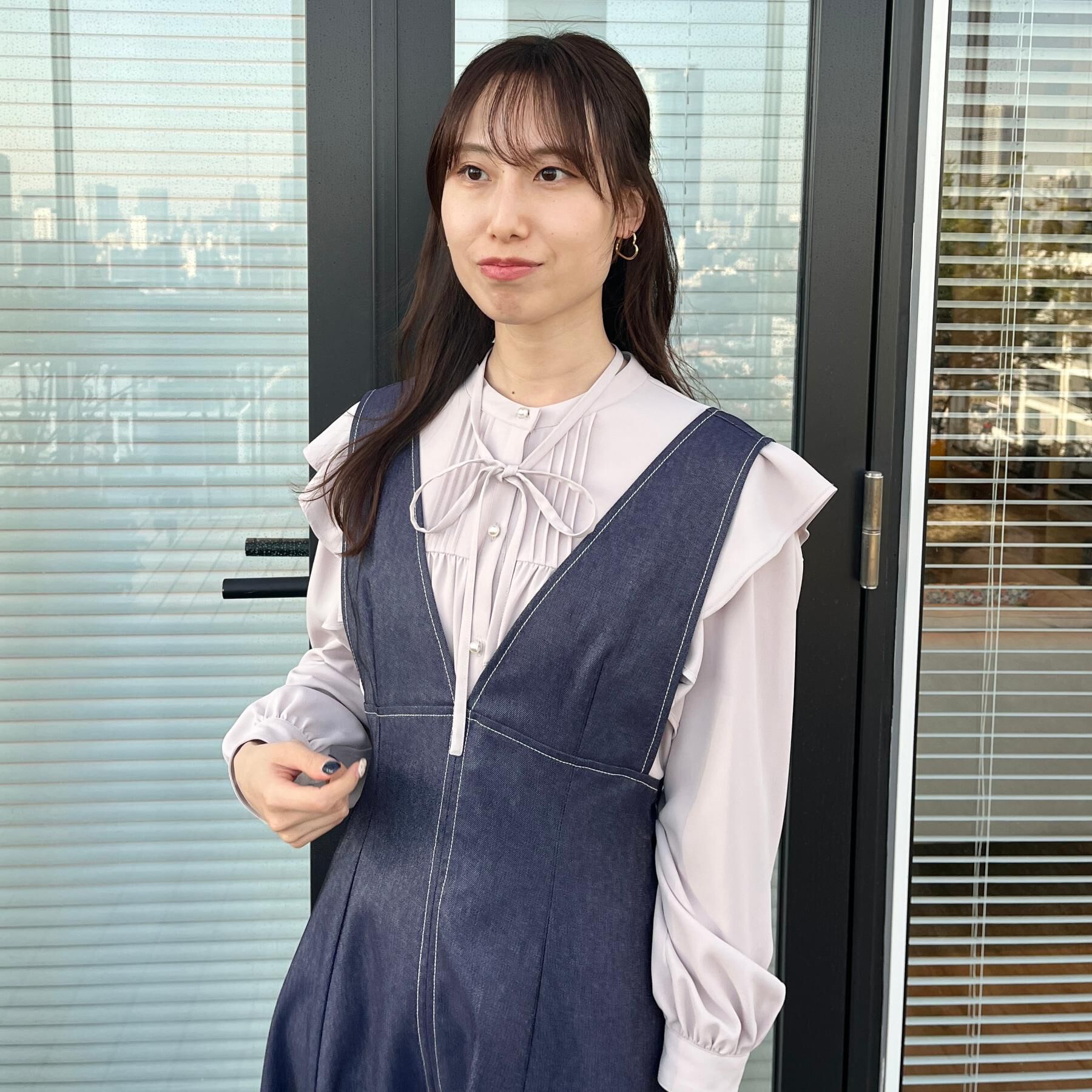 Couture broach「【洗える・リボン取り外し可】フリルジョーゼットブラウス」|シャツ・ブラウス|