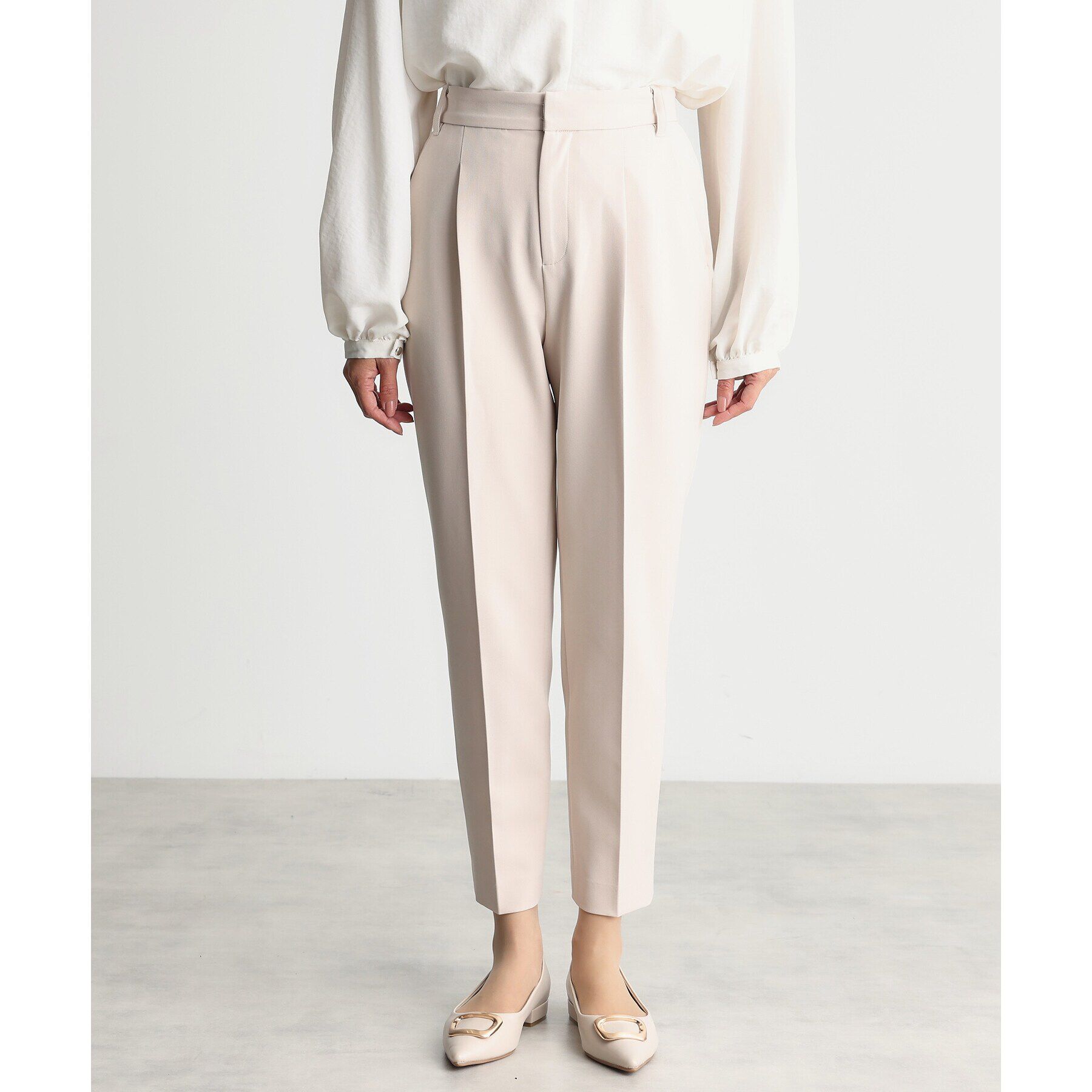 THE SHOP TK「【汚れ防止/シワになりにくい/セレモニー/通勤】ダブルクロステーパードパンツ/洗える/サスティナブル」|その他|