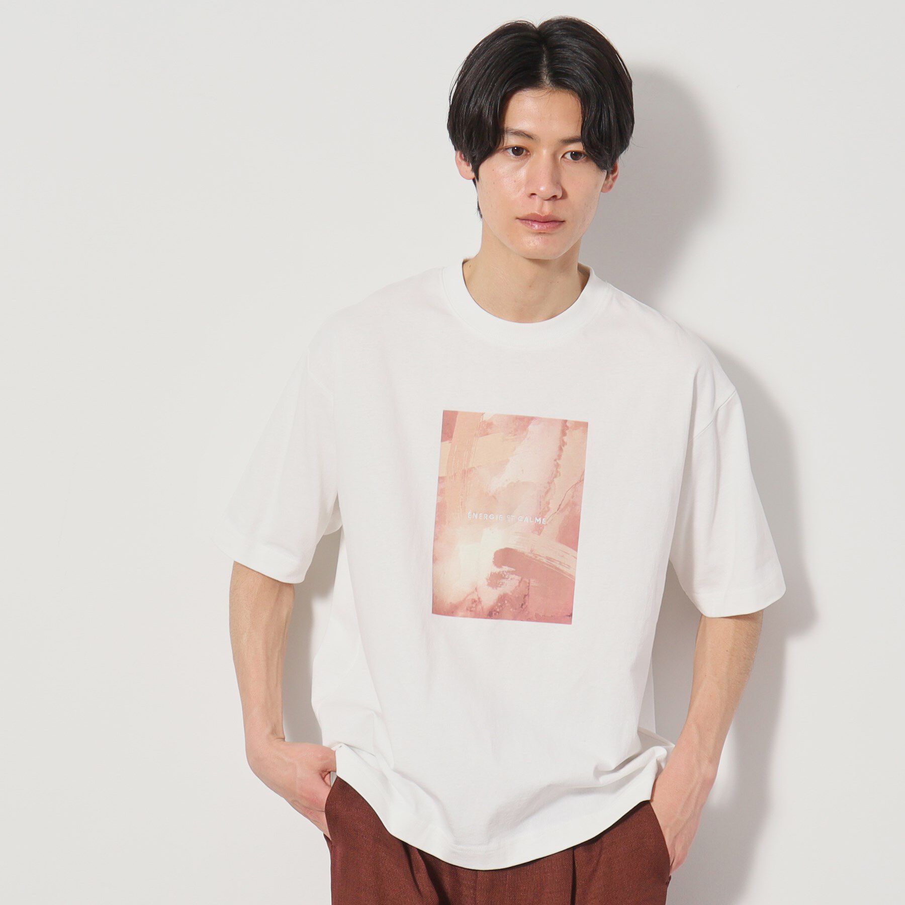 THE SHOP TK「【Begin6月号掲載】オーガニックコットンプリント半袖Tシャツ」|Tシャツ・カットソー|