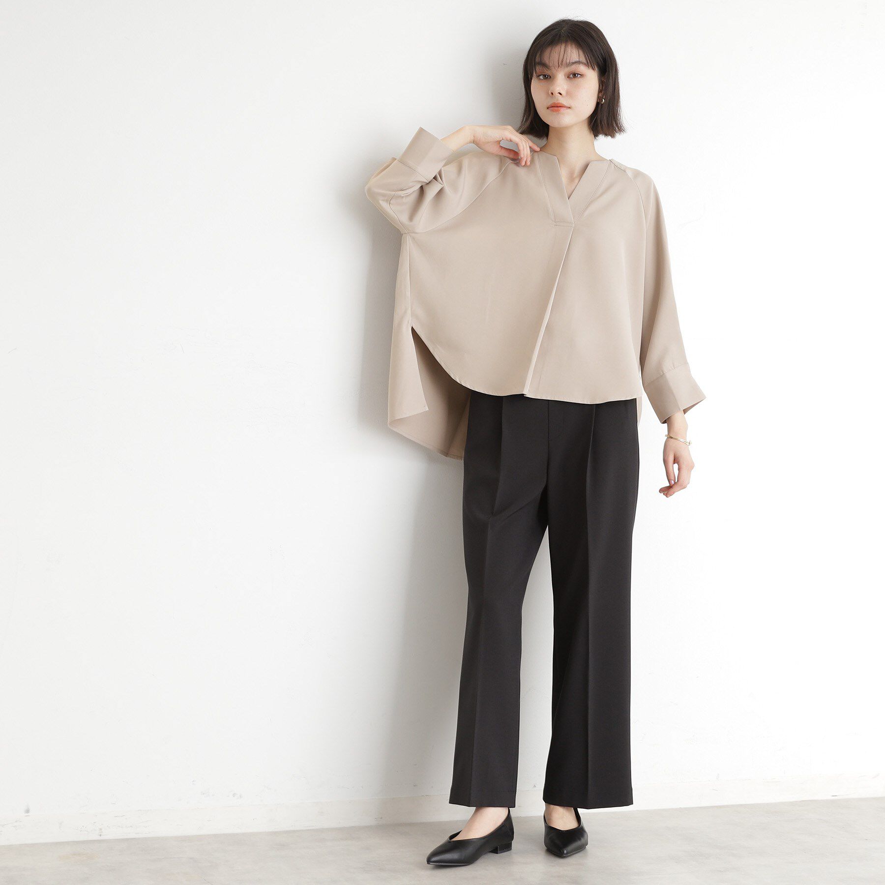 THE SHOP TK「ブラウス見えカットソー【洗える】」|シャツ・ブラウス|