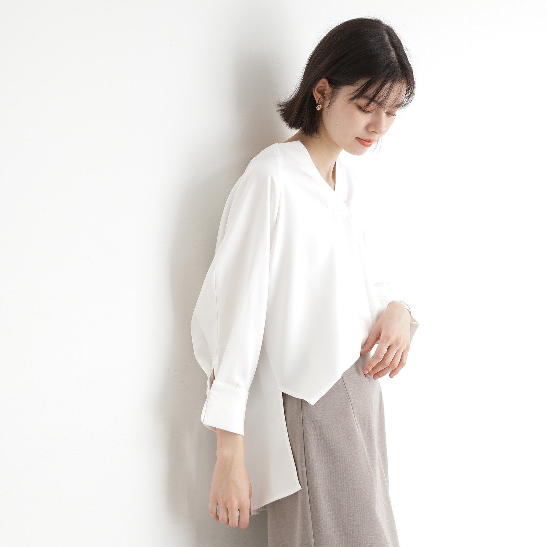 THE SHOP TK「ブラウス見えカットソー【洗える】」|シャツ・ブラウス|