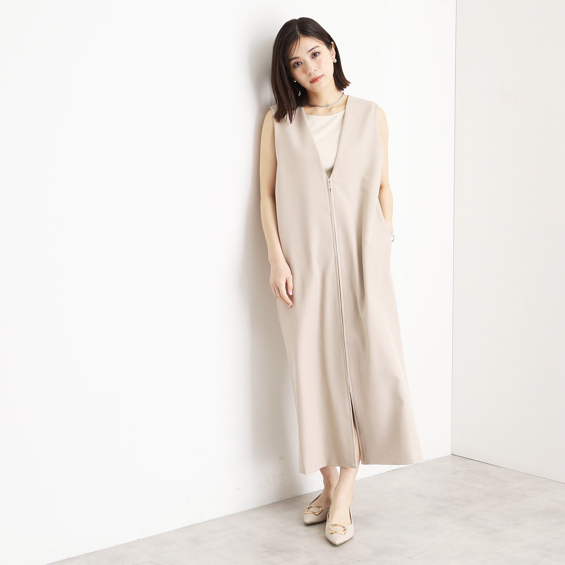 THE SHOP TK「2WAYジップジャンスカ【洗える】」|ワンピース|