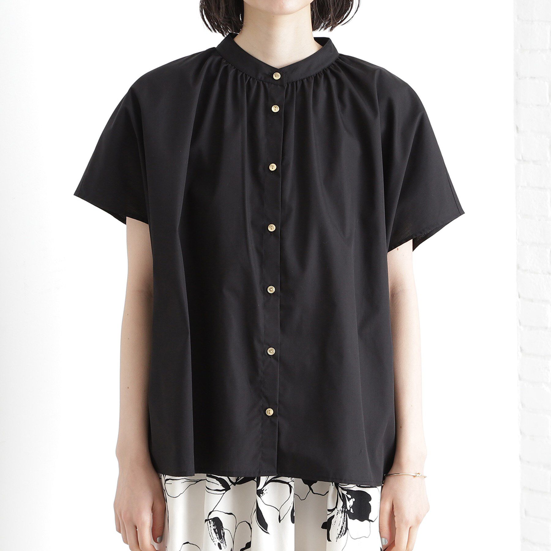 THE SHOP TK「袖ギャザーブラウス【洗濯機OK】」|シャツ・ブラウス|