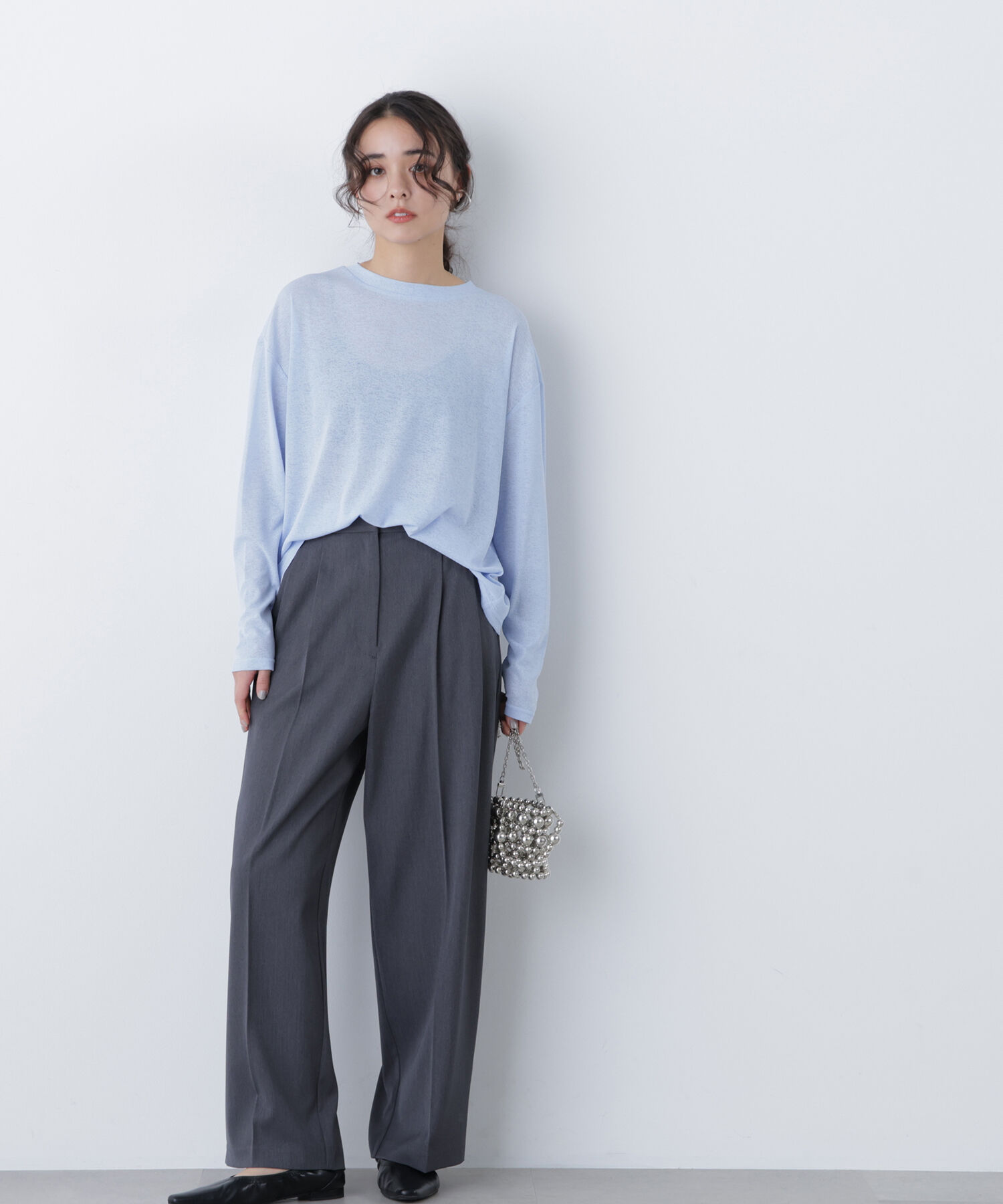  「〈N.〉スラブ天竺カットソー長袖」|Tシャツ・カットソー|