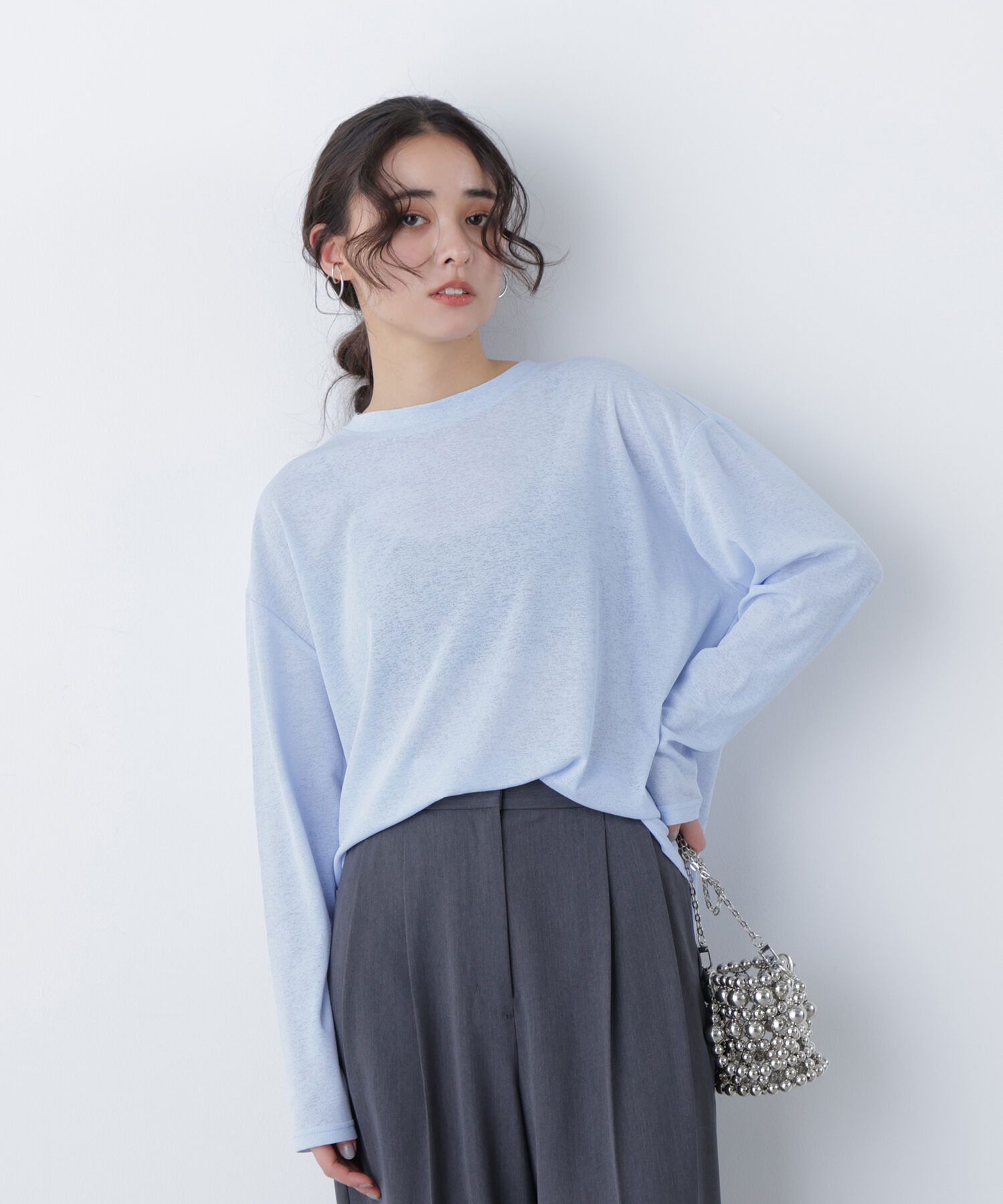  「〈N.〉スラブ天竺カットソー長袖」|Tシャツ・カットソー|