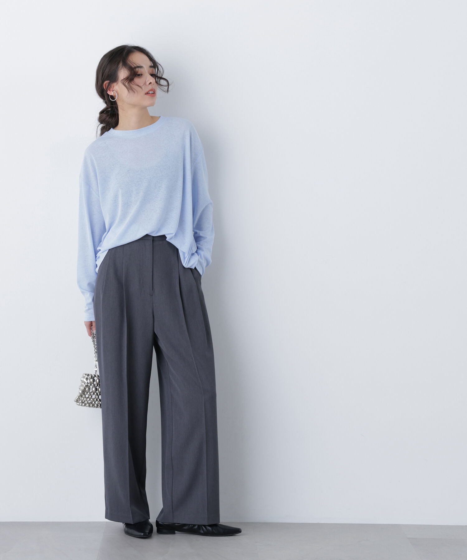  「〈N.〉スラブ天竺カットソー長袖」|Tシャツ・カットソー|