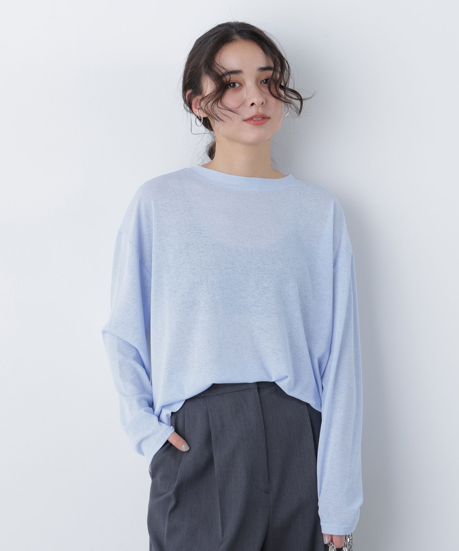  「〈N.〉スラブ天竺カットソー長袖」|Tシャツ・カットソー|