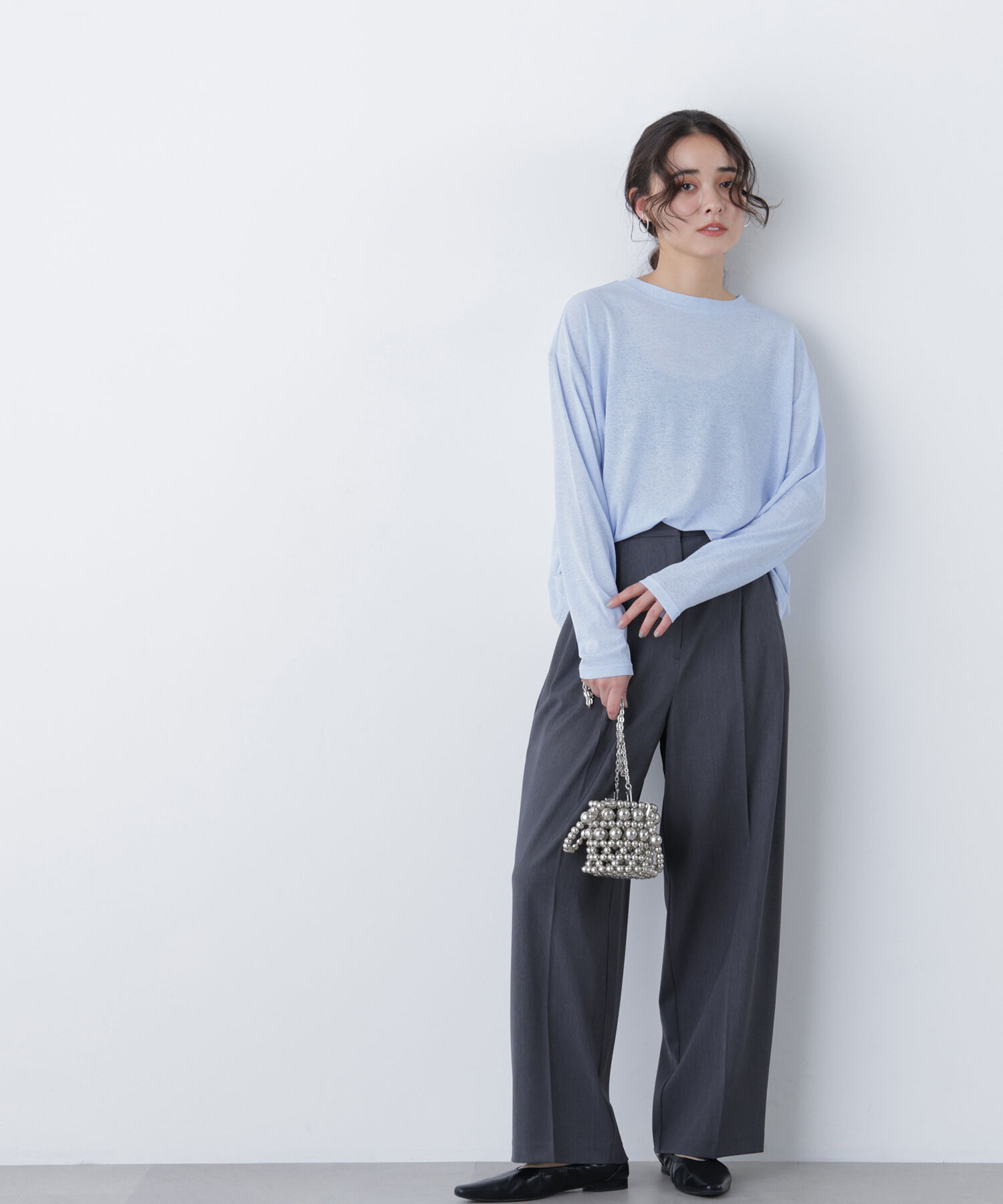  「〈N.〉スラブ天竺カットソー長袖」|Tシャツ・カットソー|