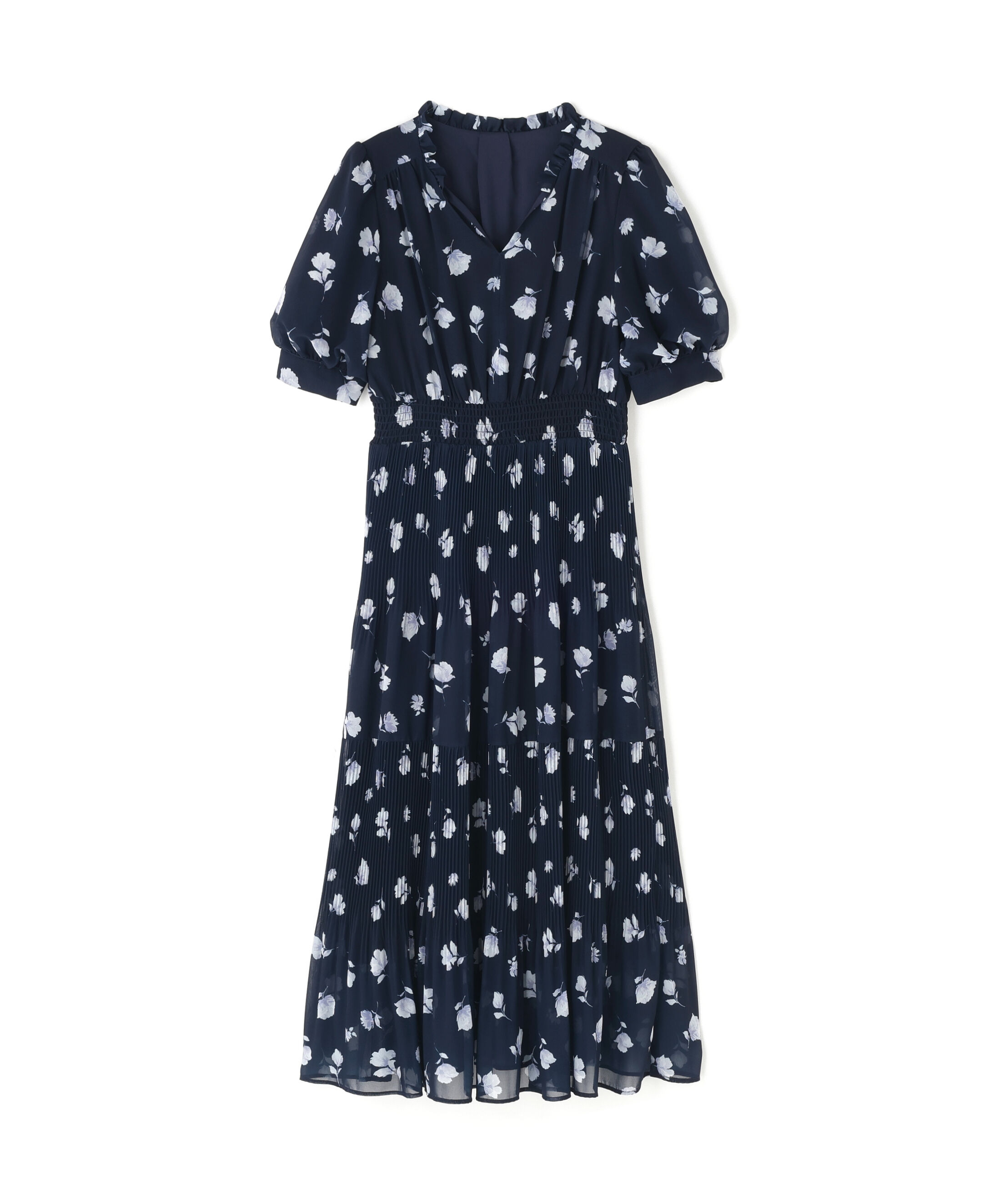  「ぼかしフラワープリントワンピース」|ワンピース|