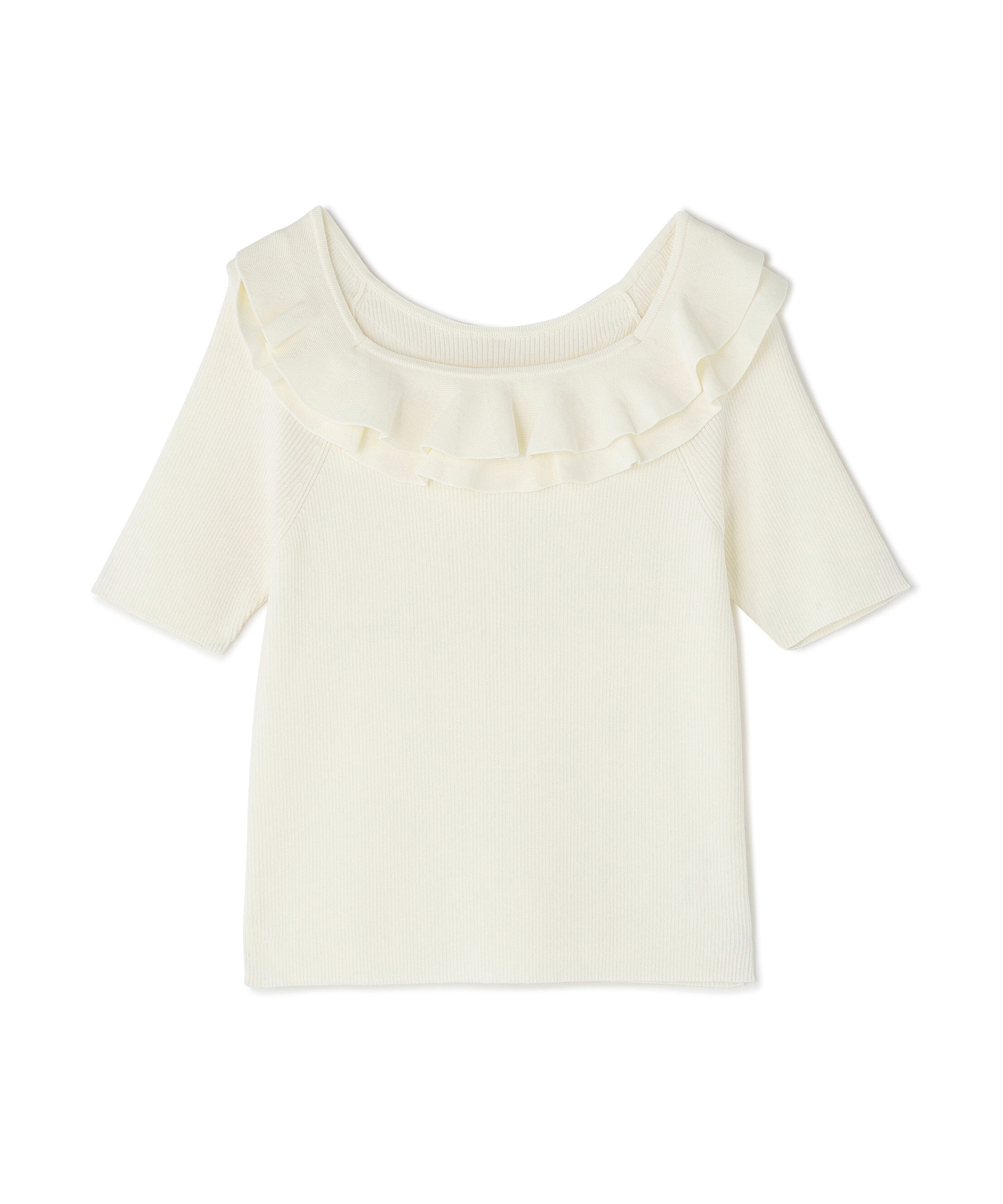  「フリルトリムカラーニット」|ニット・セーター|