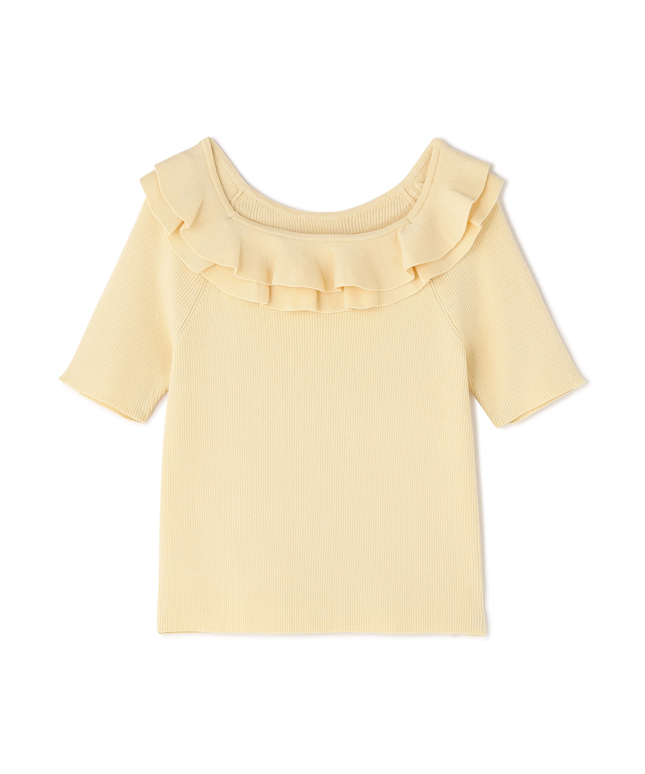  「フリルトリムカラーニット」|ニット・セーター|