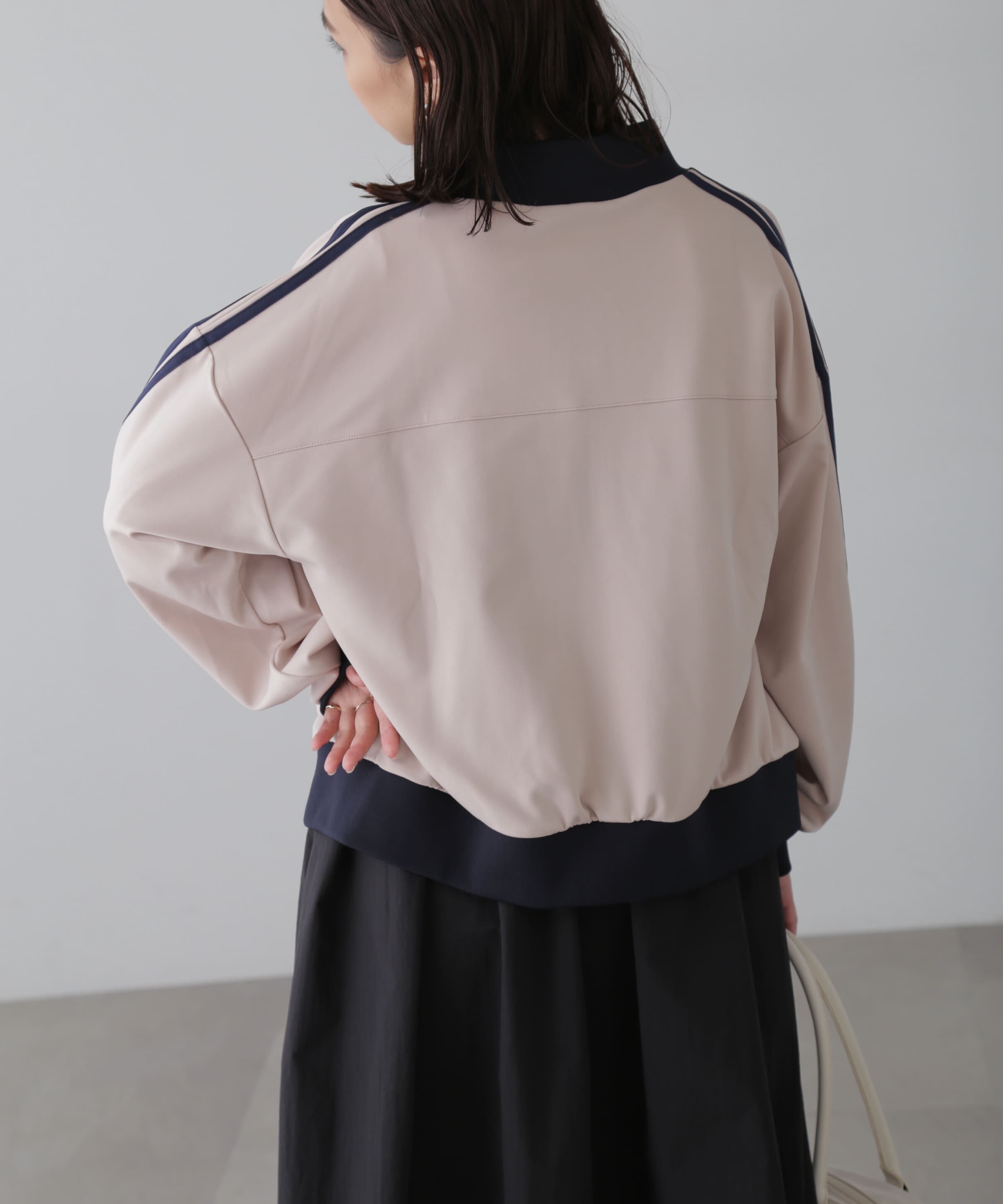  「配色ライントラックジャケット」|ブルゾン・スタジャン|