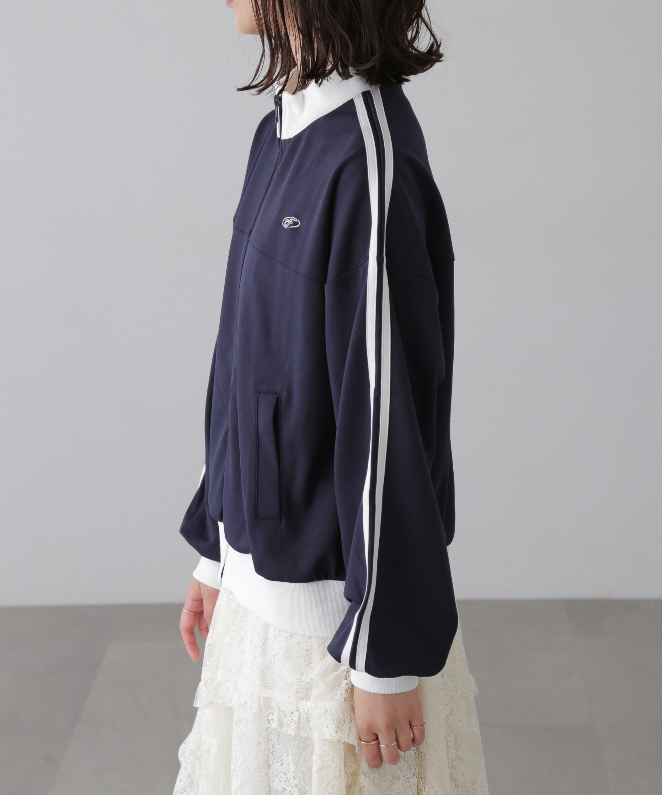  「配色ライントラックジャケット」|ブルゾン・スタジャン|