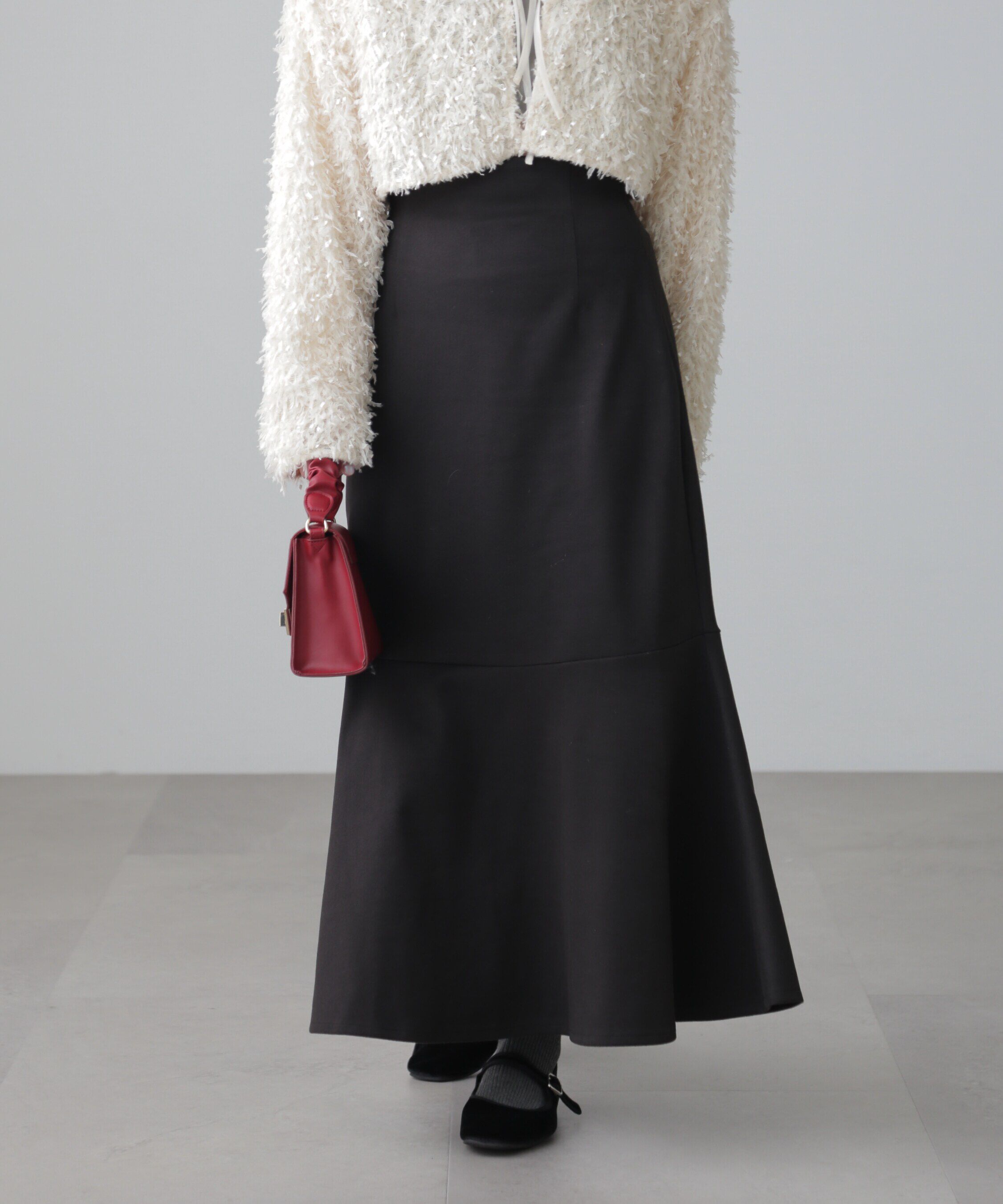  「起毛ストレッチマーメイドスカート」|スカート|