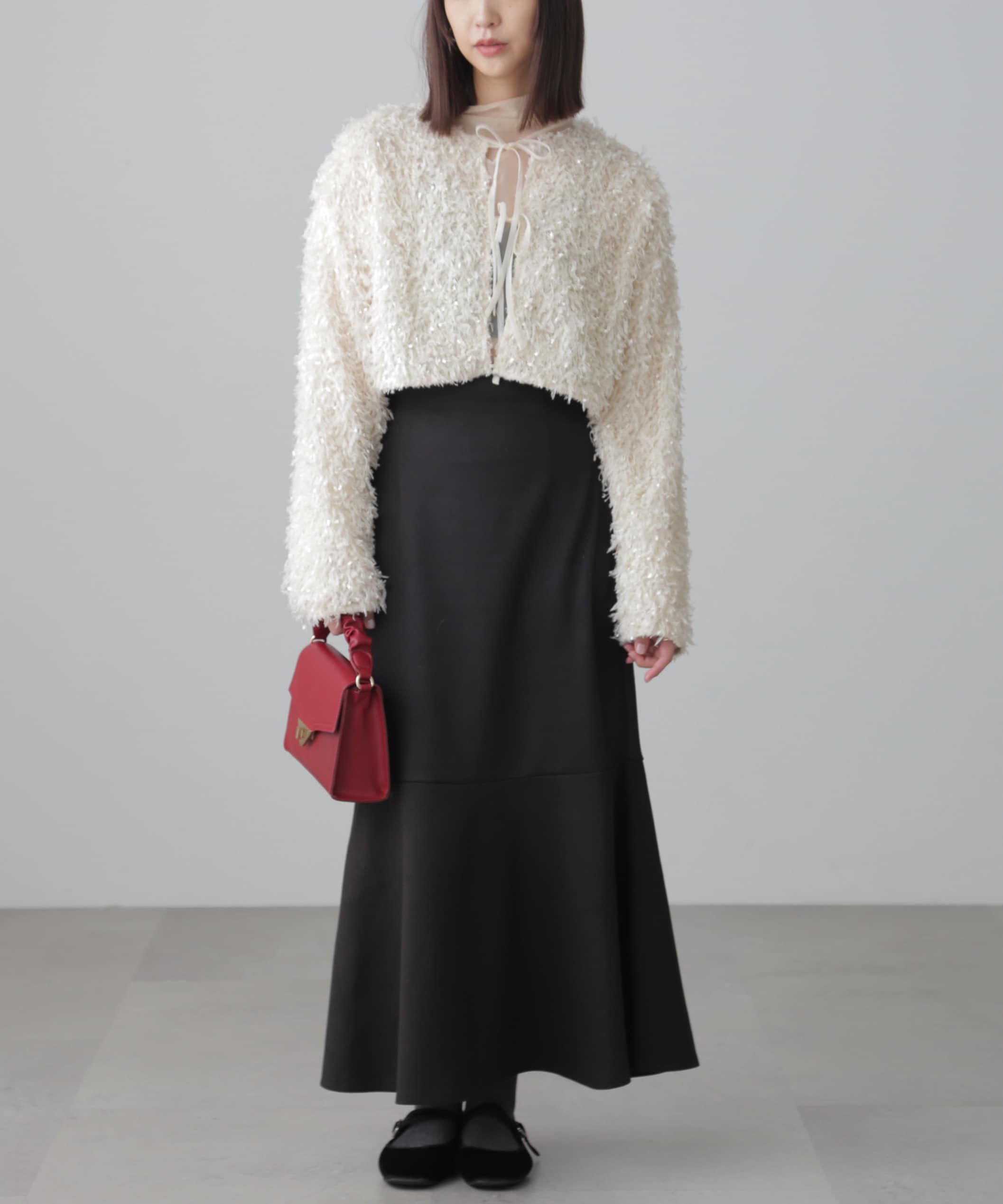  「起毛ストレッチマーメイドスカート」|スカート|