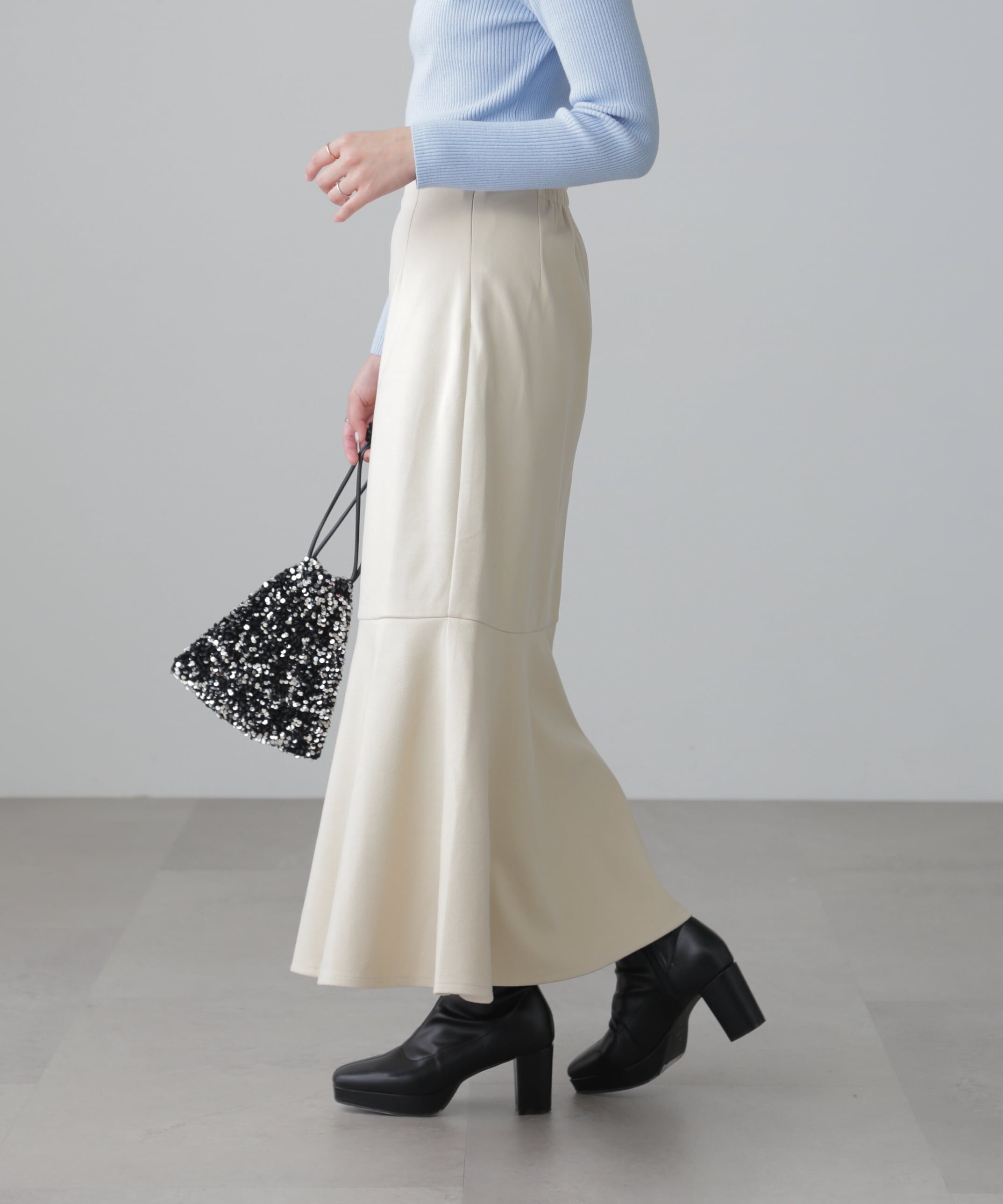  「起毛ストレッチマーメイドスカート」|スカート|