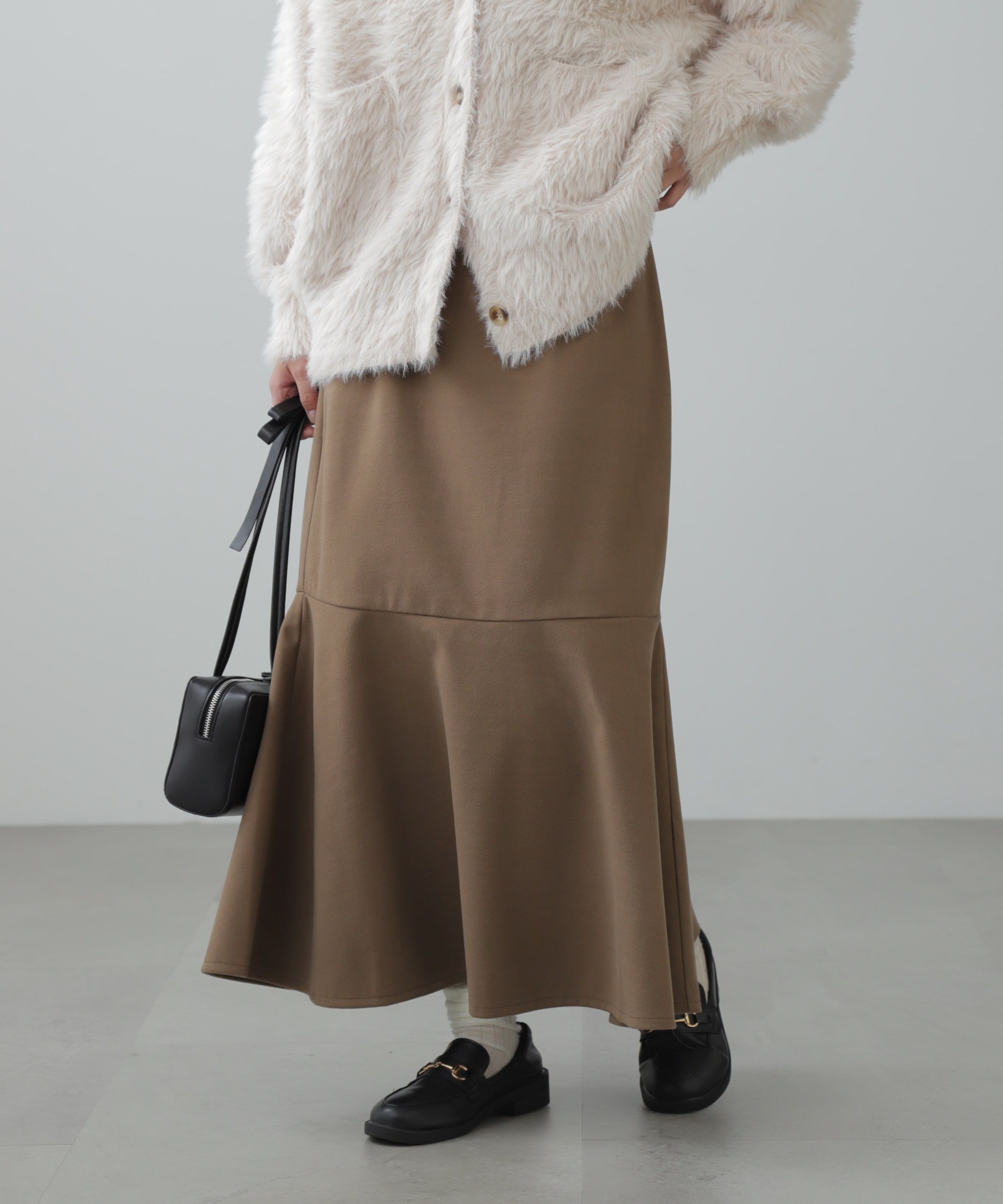  「起毛ストレッチマーメイドスカート」|スカート|