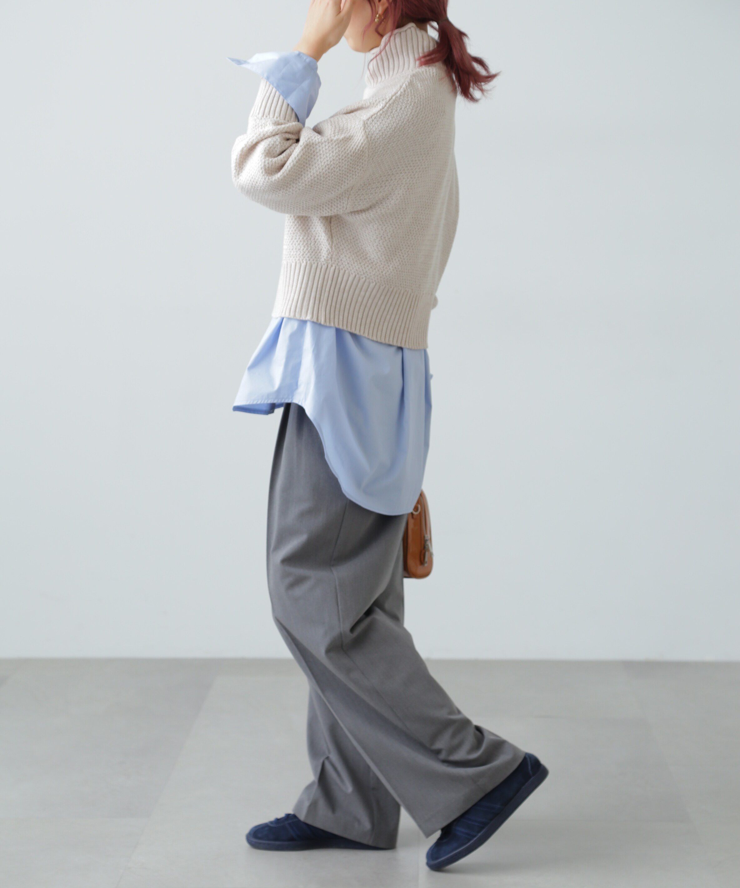  「鹿の子編みハイネックニット」|ニット・セーター|