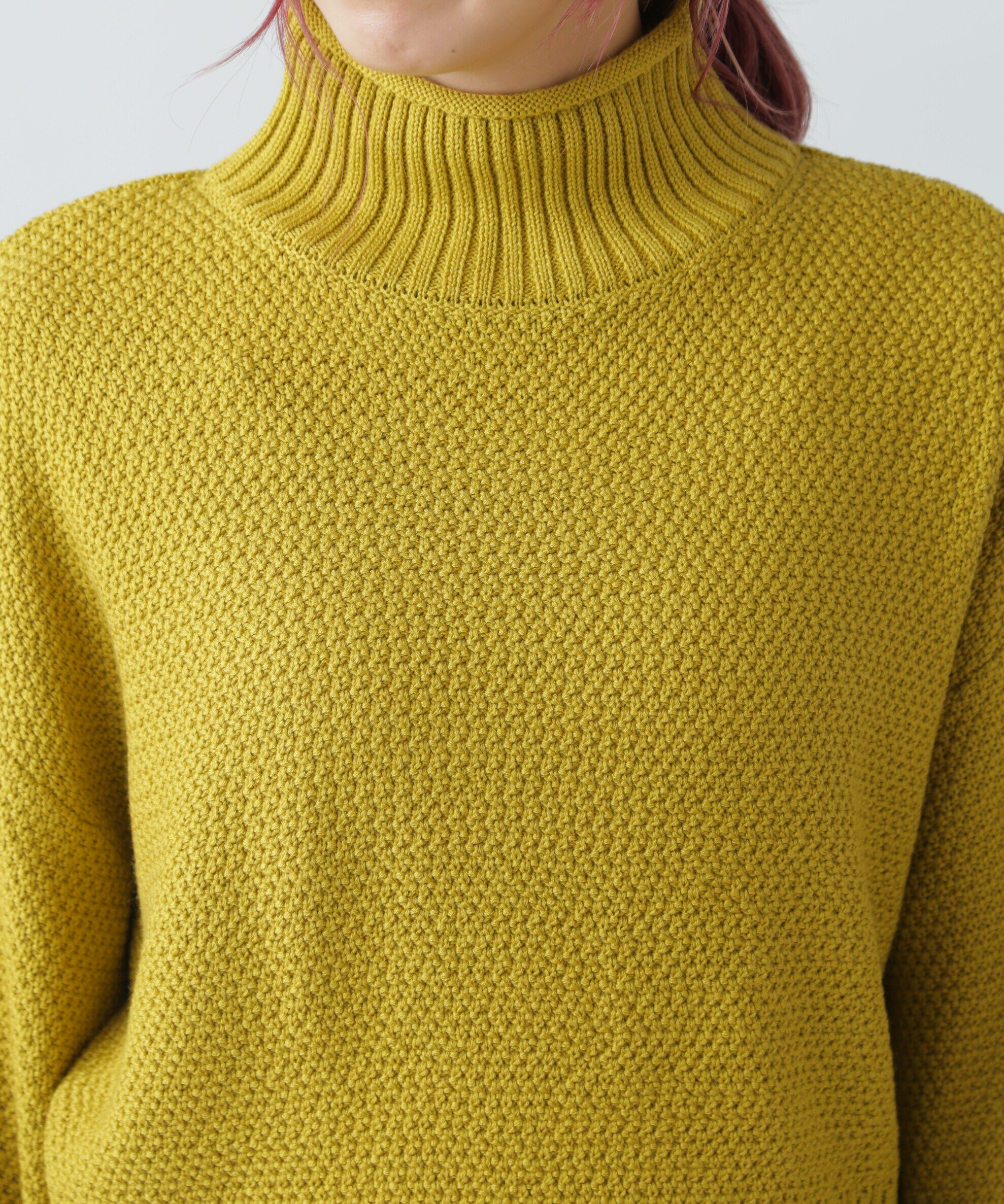  「鹿の子編みハイネックニット」|ニット・セーター|