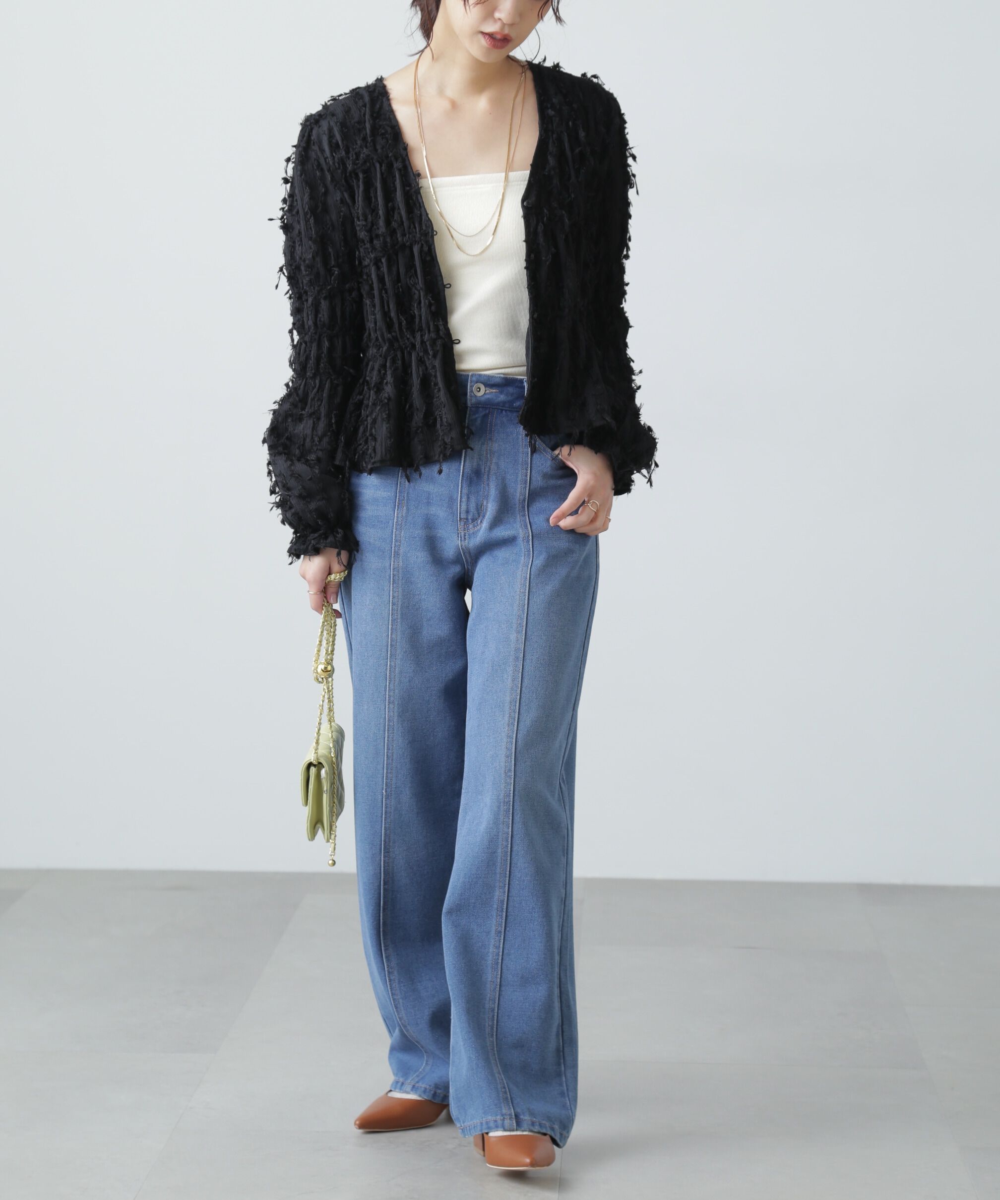  「フリンジジャガードブラウス」|シャツ・ブラウス|