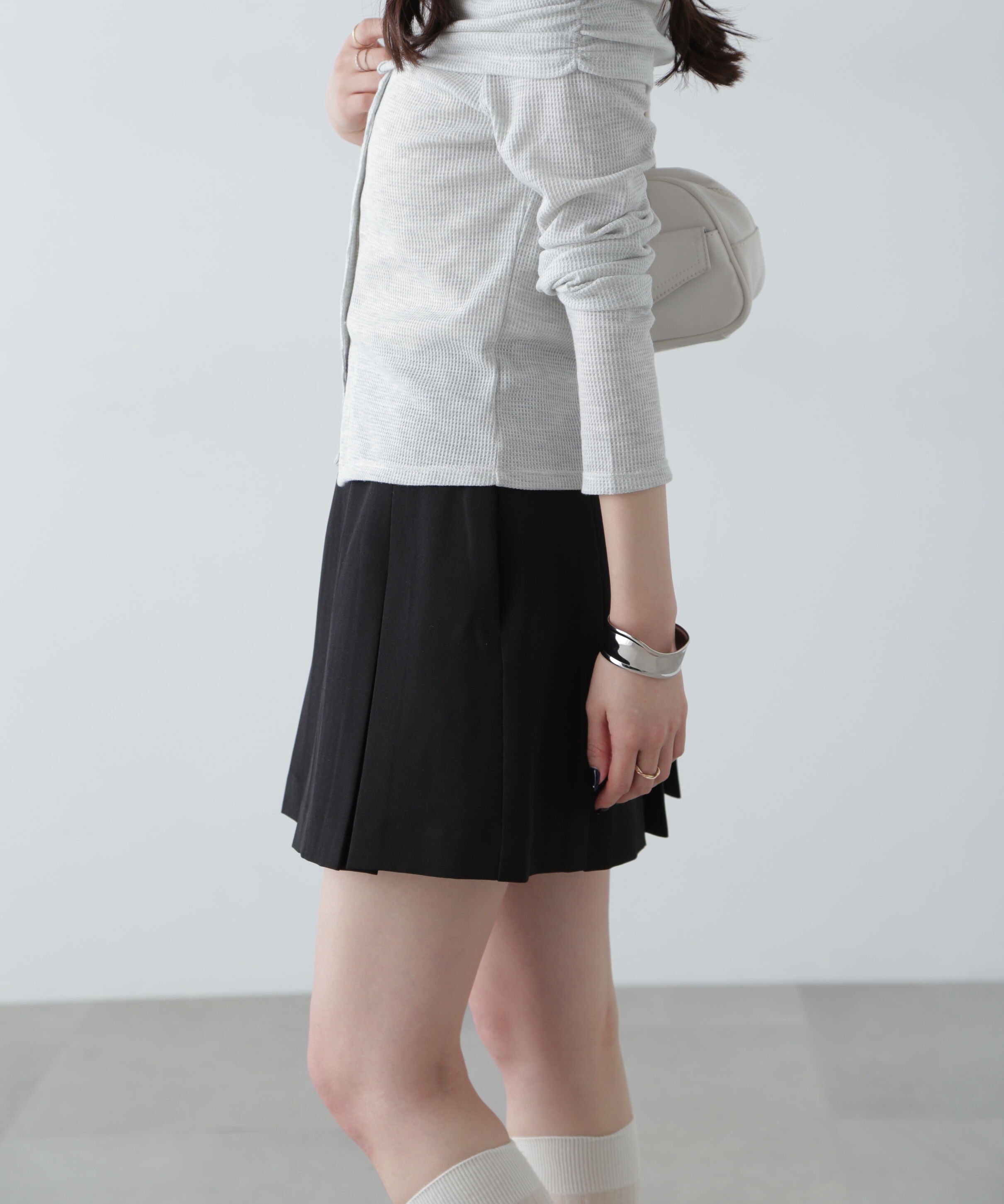  「ボックスプリーツミニスカート」|スカート|
