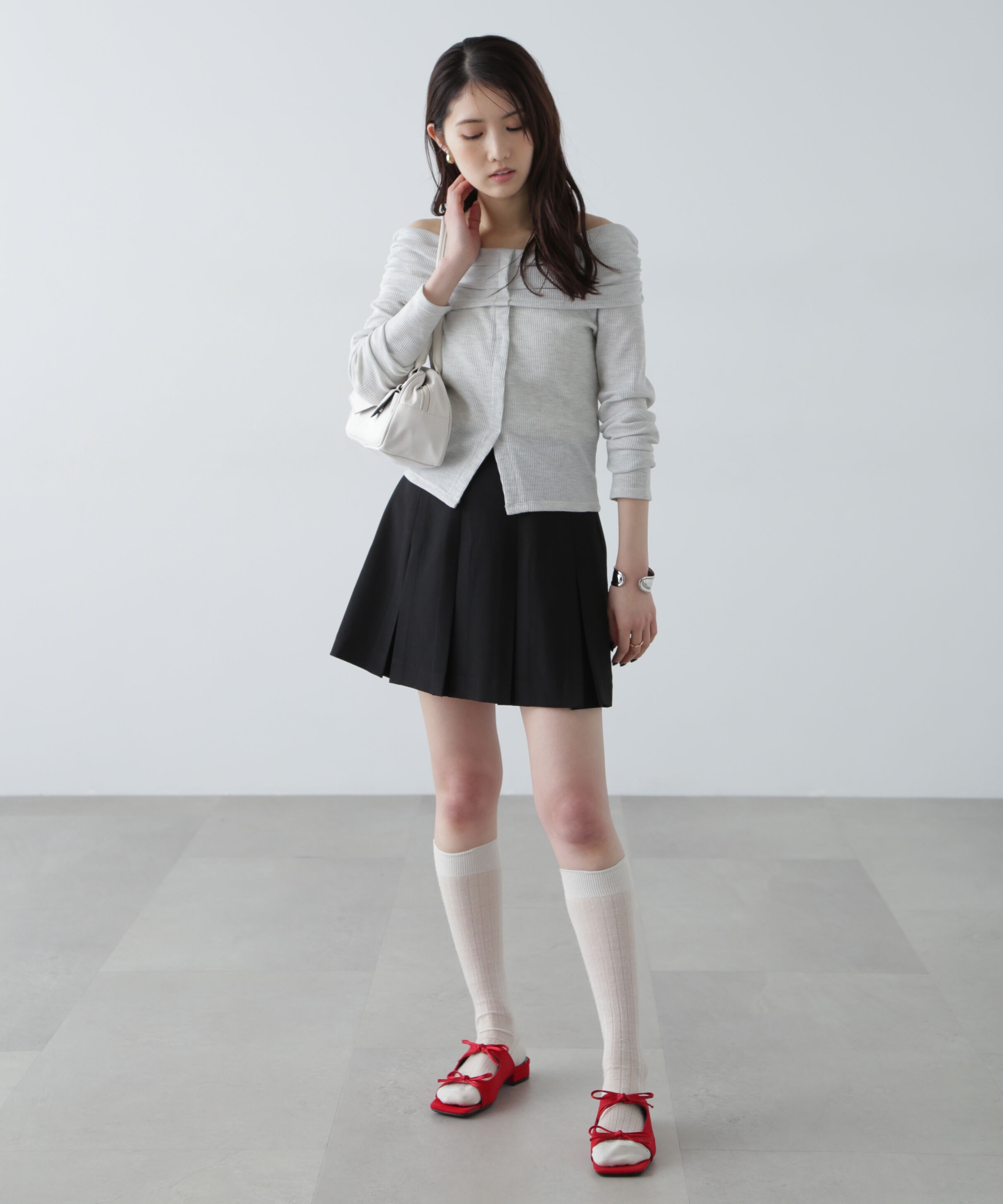  「ボックスプリーツミニスカート」|スカート|